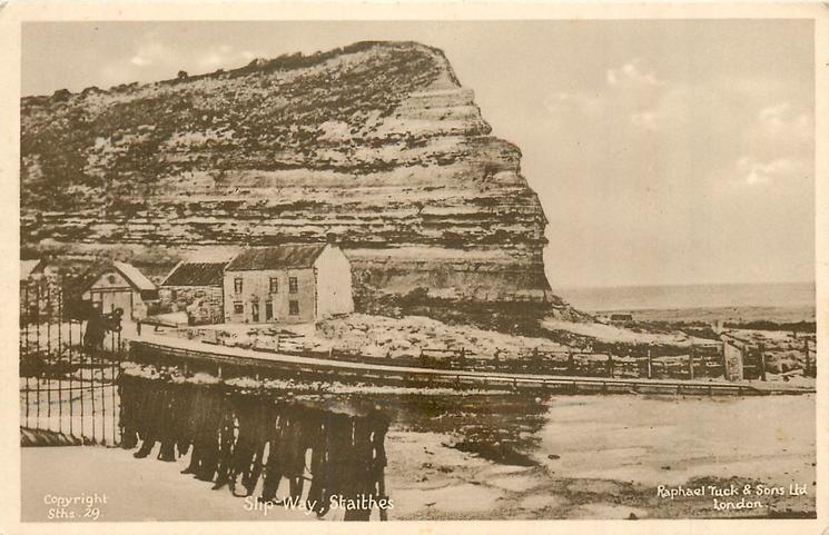 Staithes Yorkshire Slip Way England OLD PHOTO