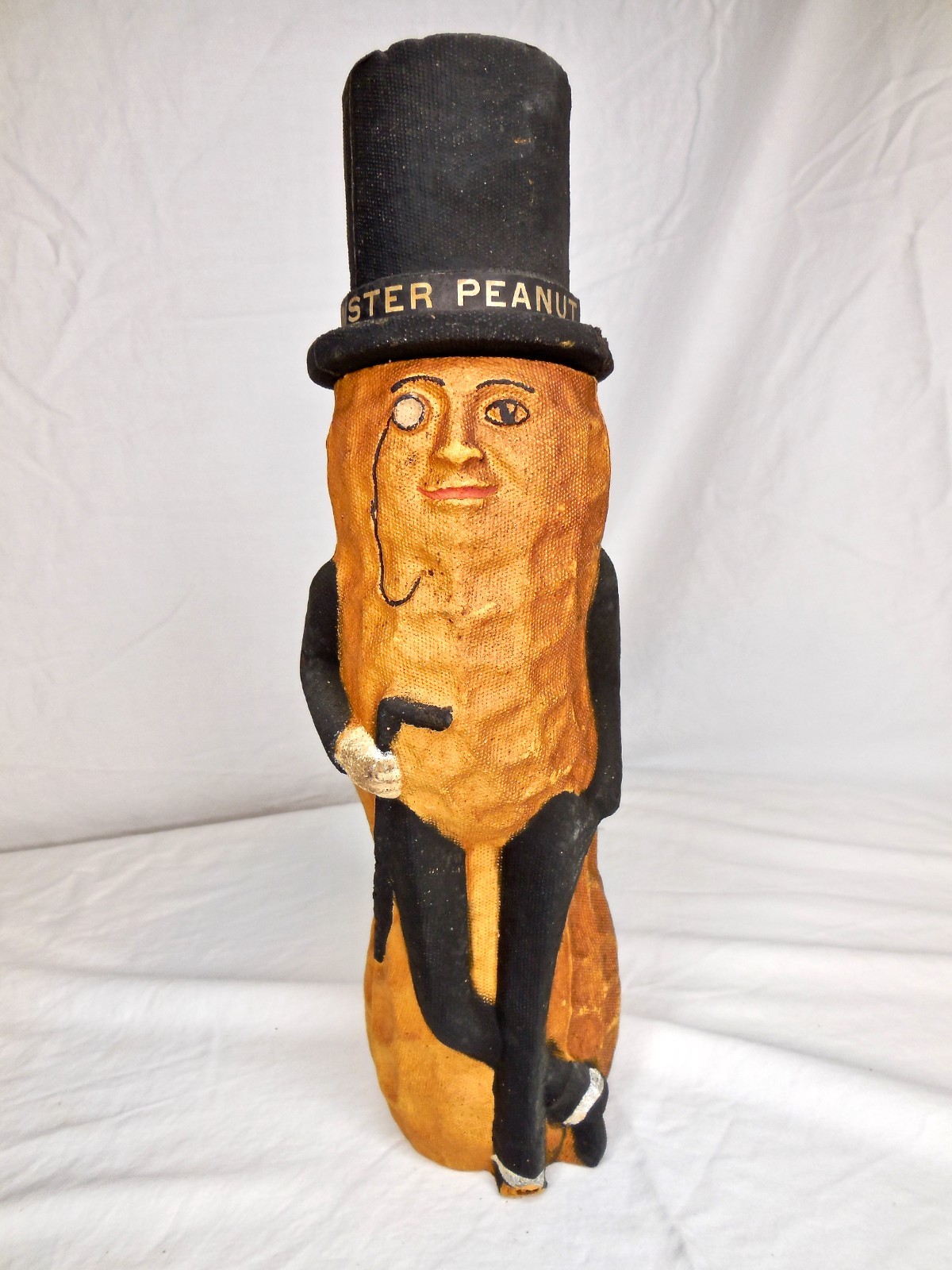 VTG MR MISTER PEANUT PLANTERS PAPER MACHE FIGURAL CONTAINER ADVERTISING 1930\'s
