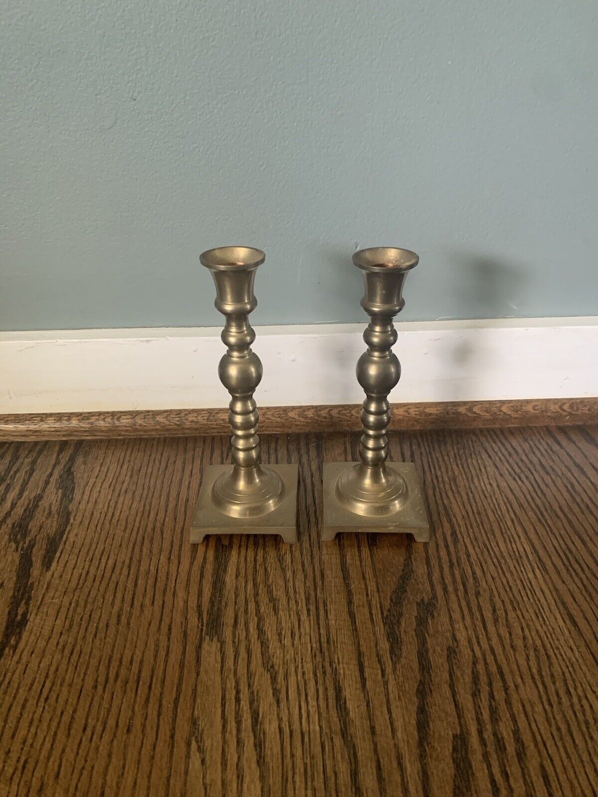 Pair of Vintage Brass Candle Holders