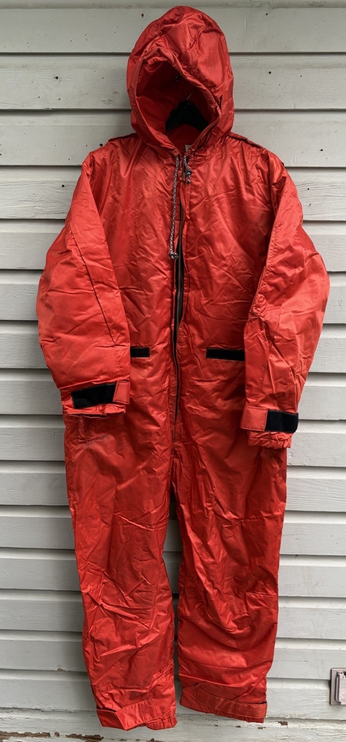 VTG 1978 US Navy Submarine Deck Exposure Coverall Jumpsuit XL Flight Suit 1970s