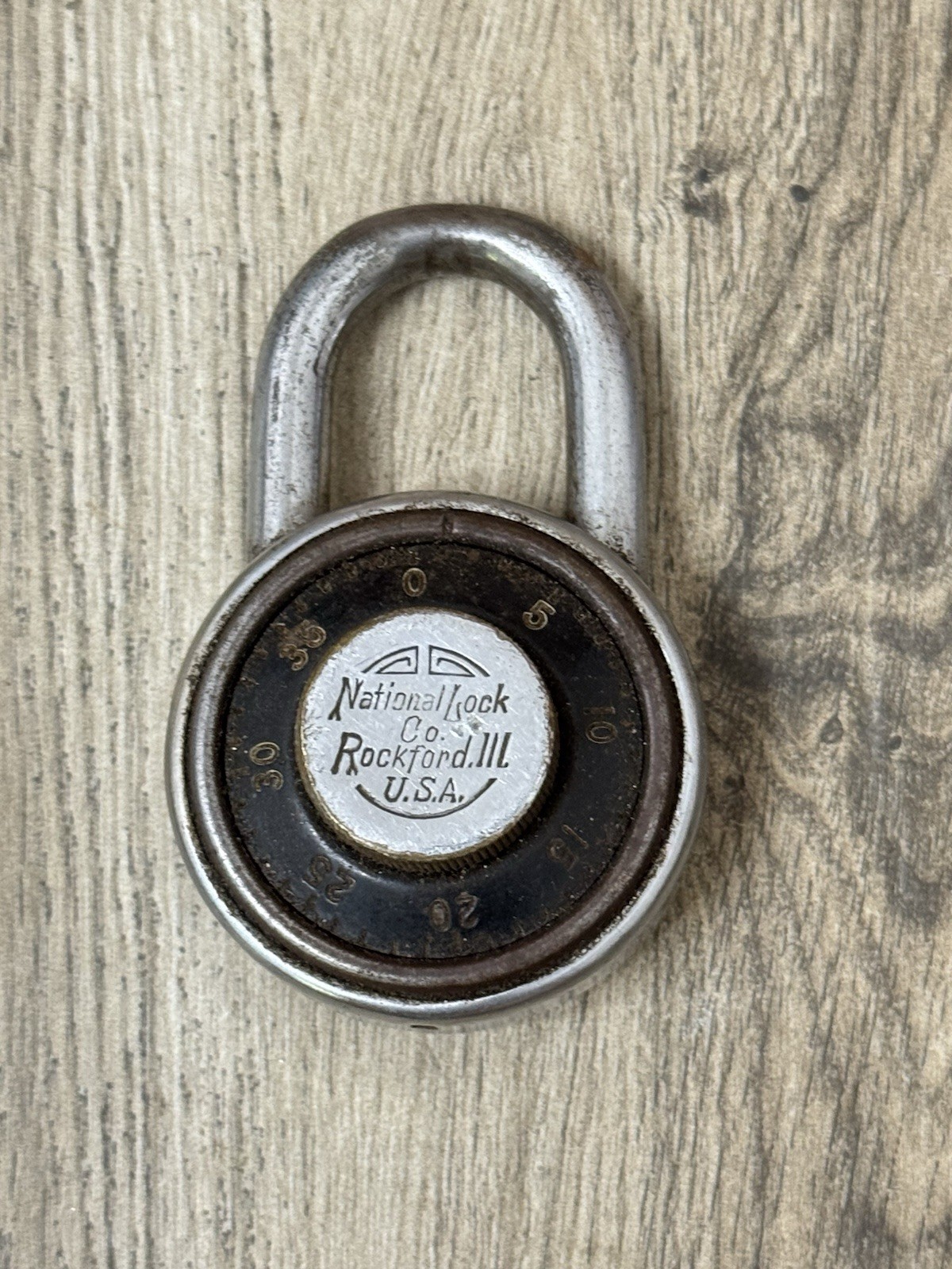 Vintage National Lock Co. Combination Padlock Combo Unknown