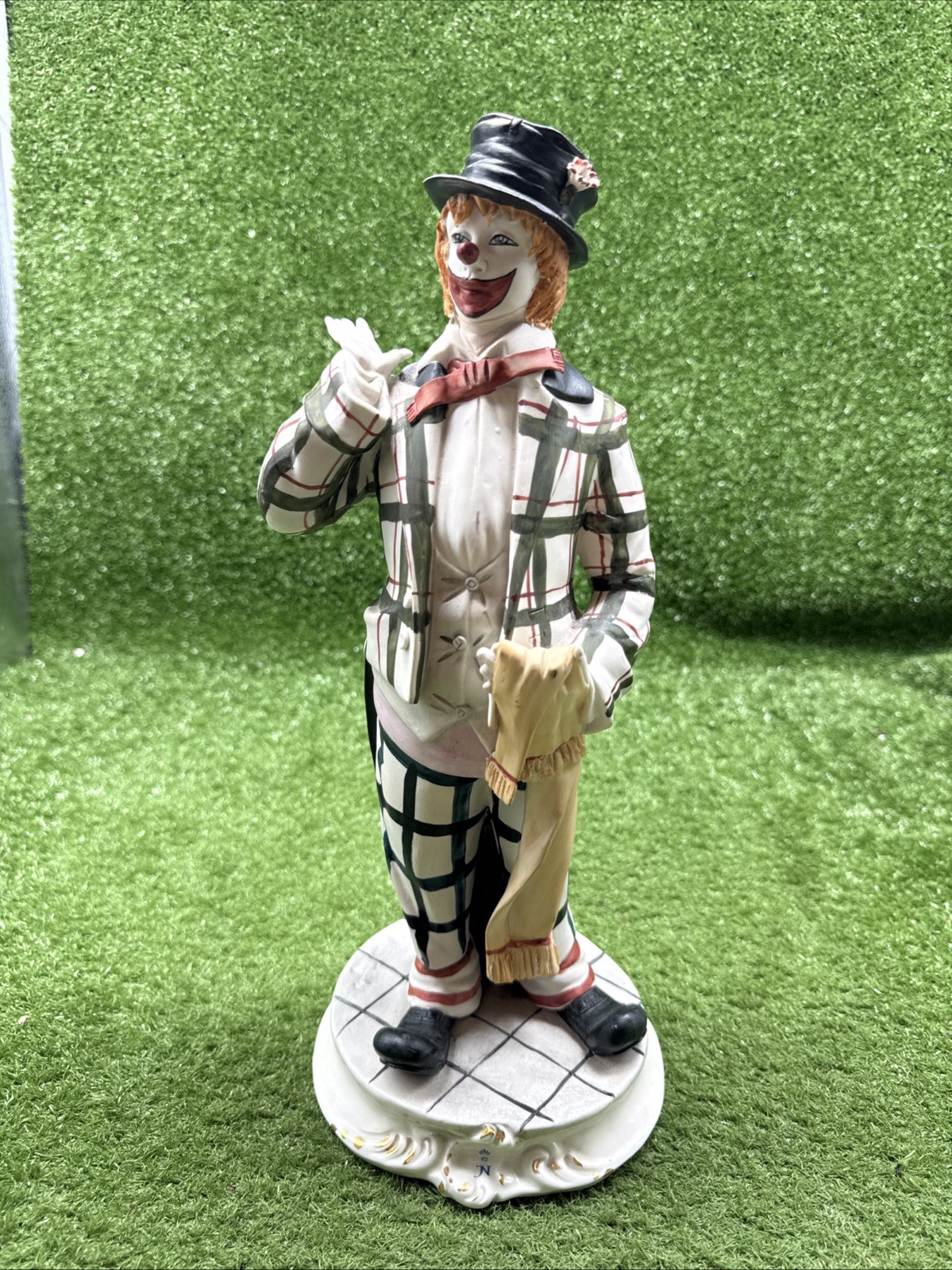 Vintage Capodimonte Porcelain ClownServer Made in Italy. S6