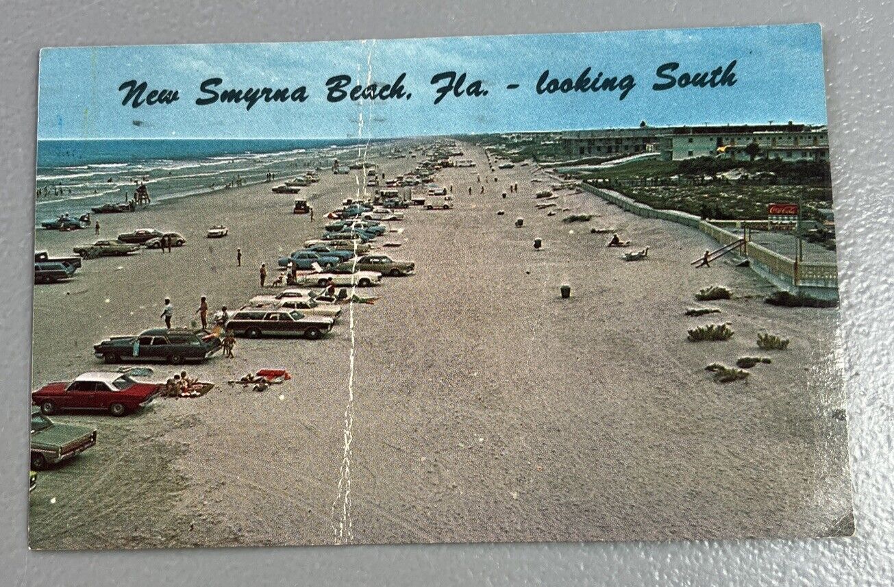Postcard FL New Smyrna Beach Florida Looking South 1985 Chrome Vintage PC