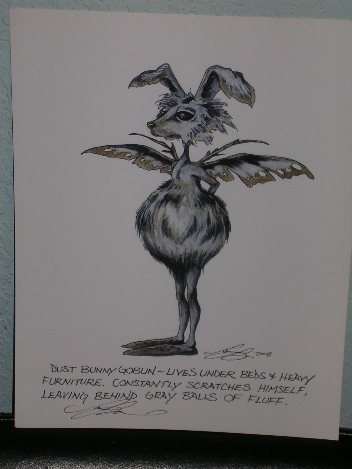 Amy Brown - Dust Bunny Goblin - SIGNED - OUT OF PRINT - RARE