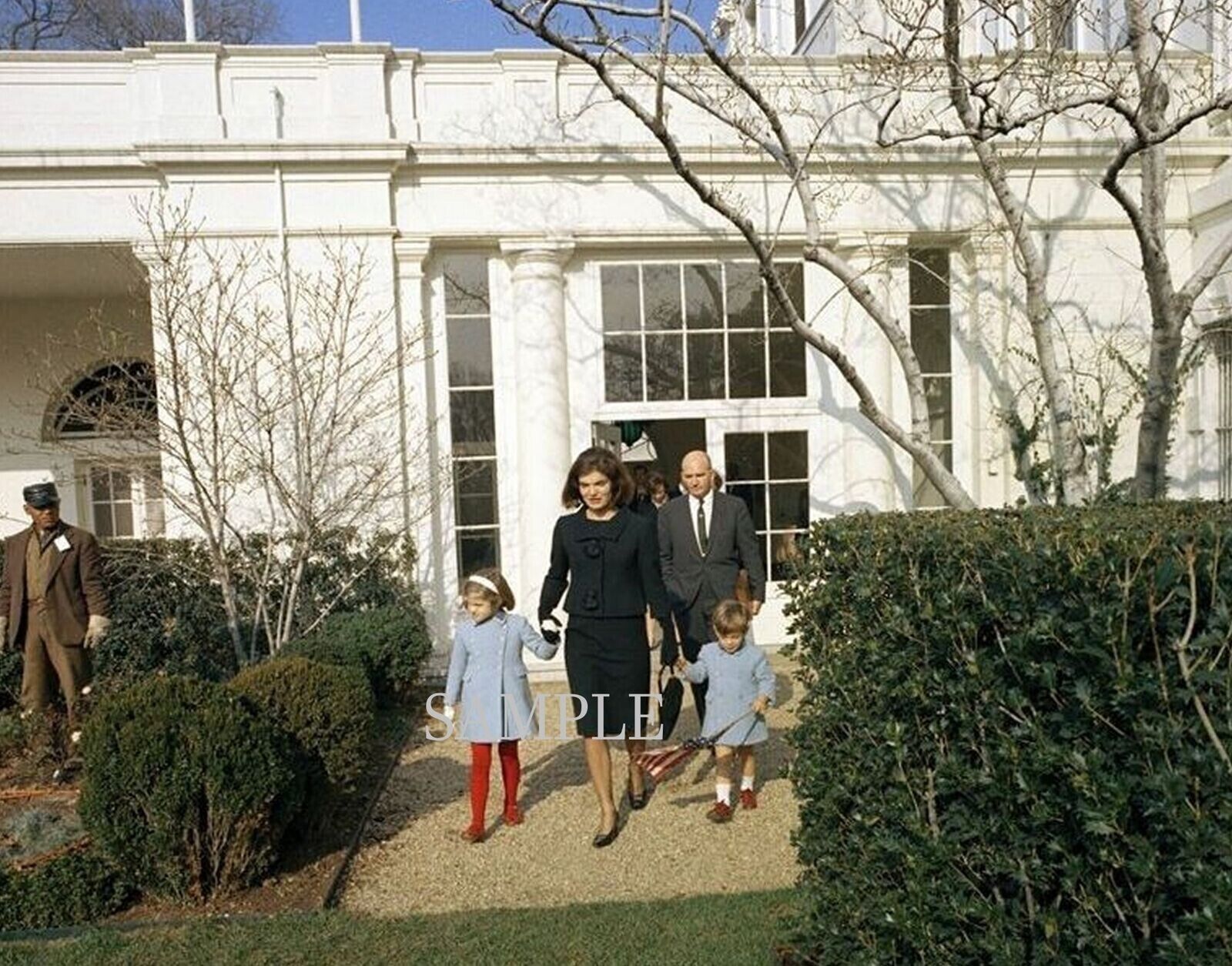JACQUELINE KENNEDY Last Time Leaving WHITE HOUSE JFK Picture Photo Print 4x6
