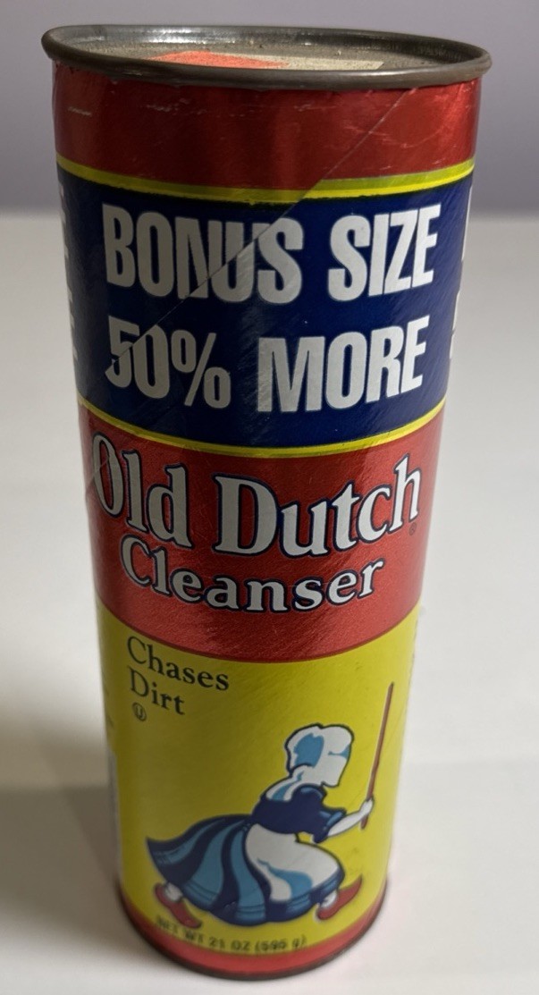 Old Dutch Cleanser Bonus Size 21oz Chases Dirt NOS Sealed 90s Vintage