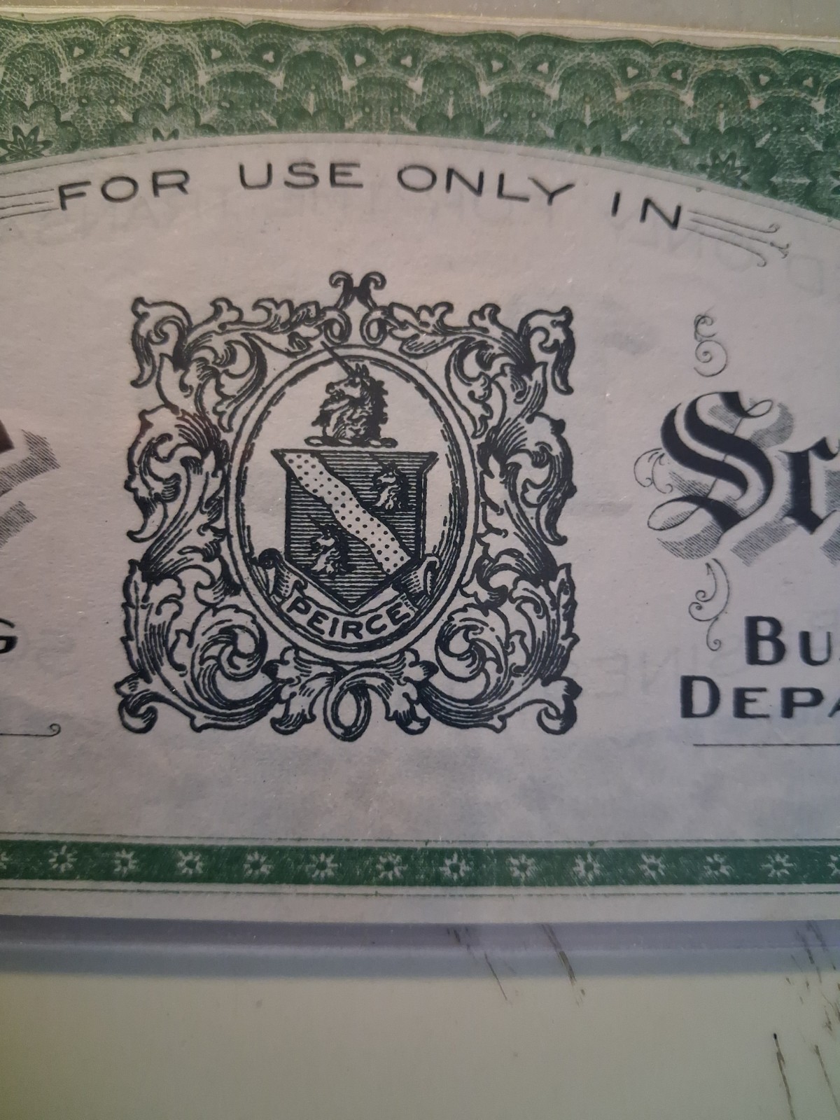 SLING\'S🪙RARE 1917 $1 Peirce School Banking & Business Currency Philadelphia PA 