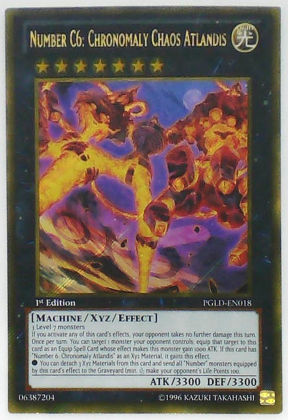 Number C6: Chronomaly Chaos Atlandis - PGLD-EN018 - NM - Gold Rare - Yu-Gi-OH Number C6: Chronomaly Chaos Atlandis - PGLD-EN018 - NM - Gold Rare - Yu-Gi-OH