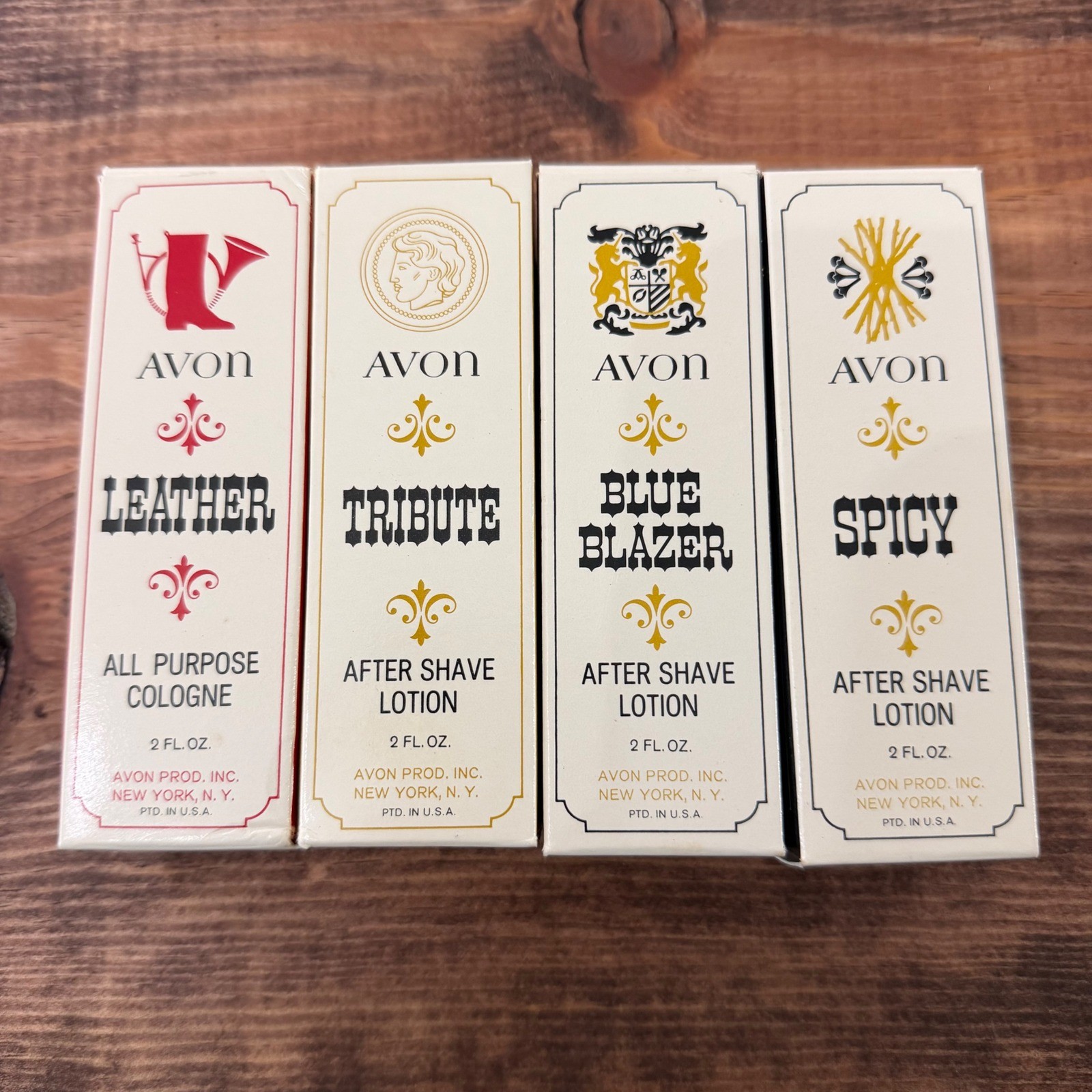Vintage Avon Father\'s Day Fragrance & Aftershave Collection Set 4 2oz Bottles