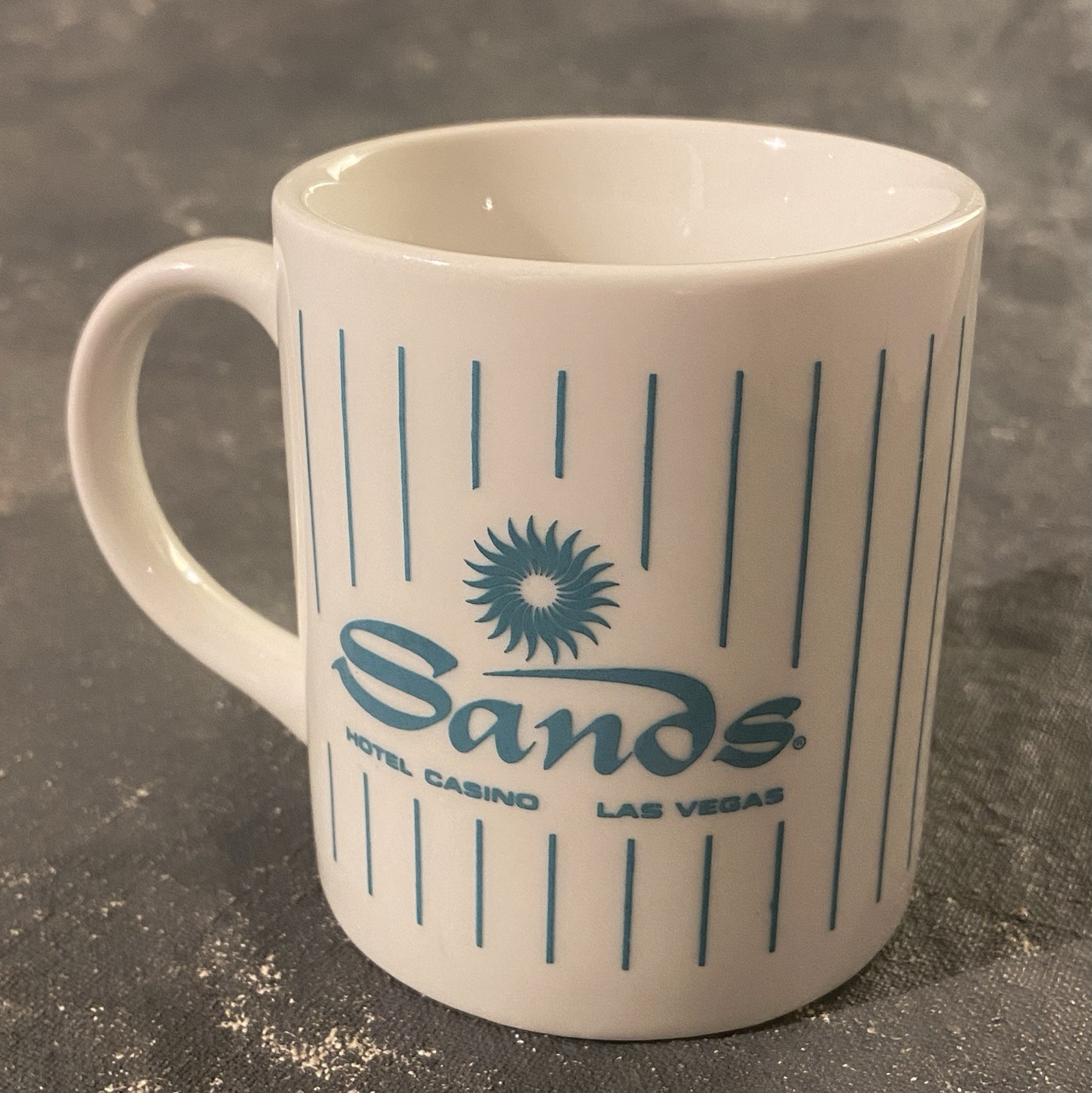 Vintage Sands Hotel & Casino Las Vegas Coffee Tea Mug Cup Teal
