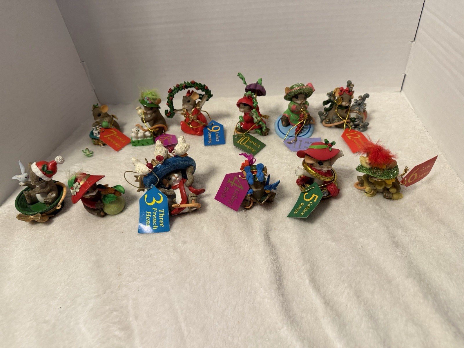 Enesco Hamilton Charming Tails 12 Days Of Christmas Complete Set Of 12 Mice
