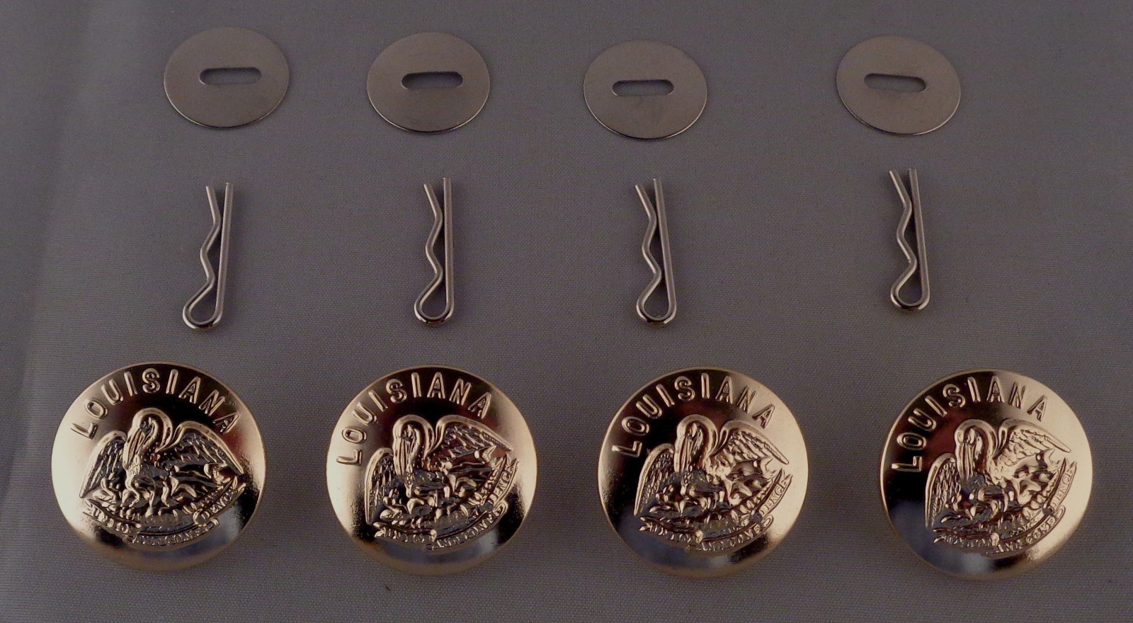 LOUISIANA STATE SEAL Mirra Brite (light gold) Uniform Buttons LARGE