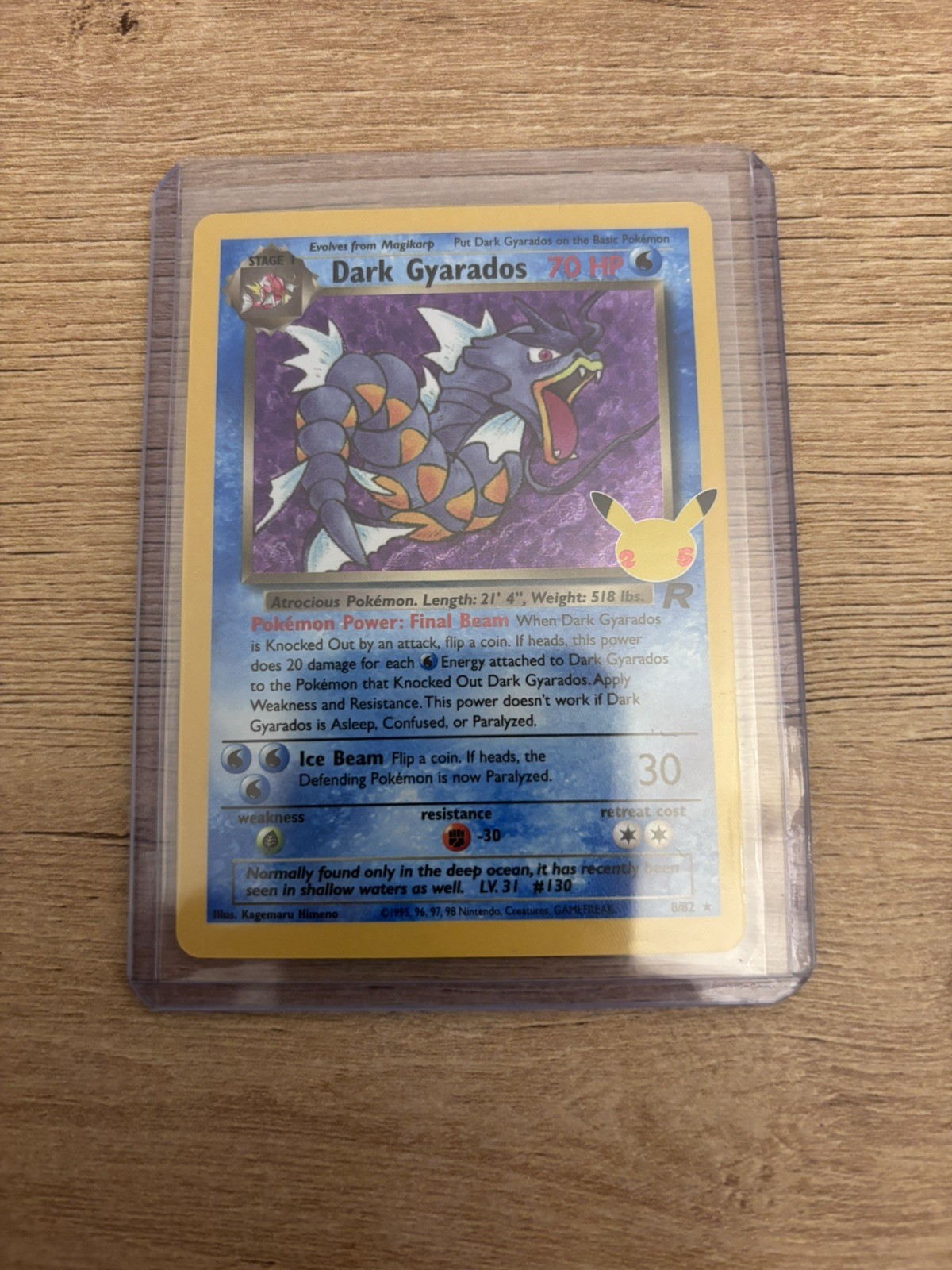 Pokemon TCG Dark Gyarados 25th Anniversary 8/82 Holo - NM