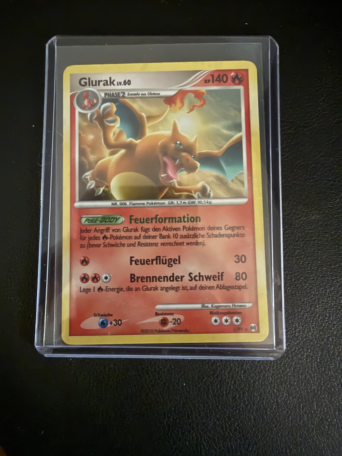 Glurak LV. 60 Holo 1/99 German VG Pokemon Glurak LV. 60 Holo 1/99 German VG Poke