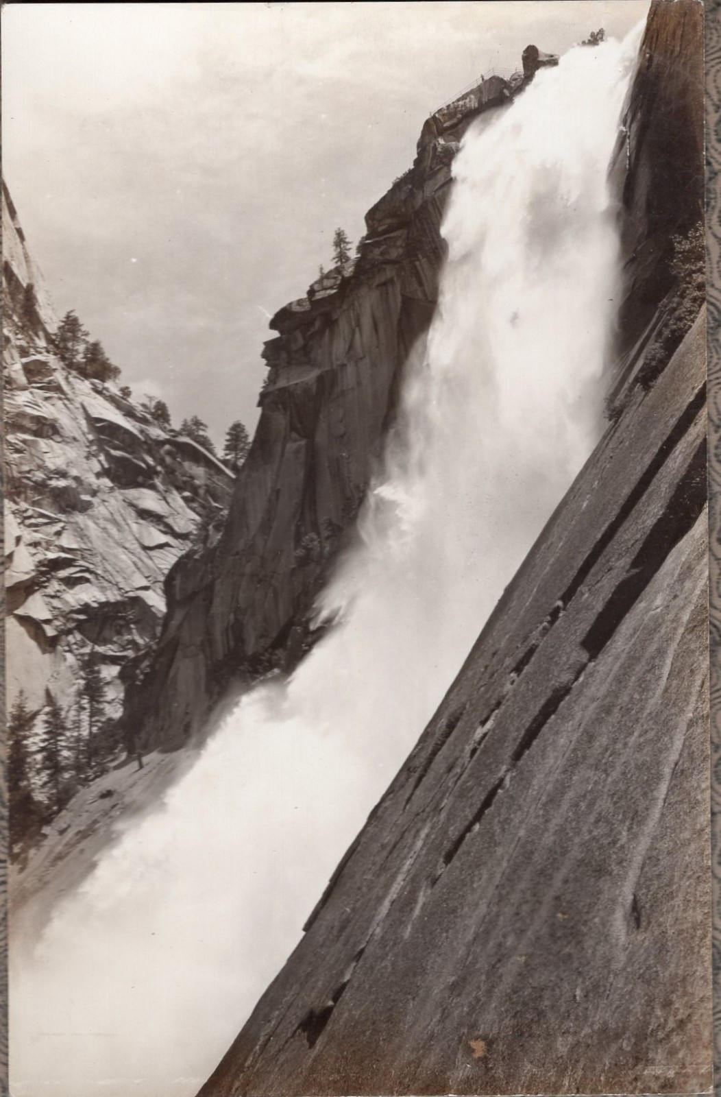 Nevada Fall Yosemite National Park California Real Photo Postcard
