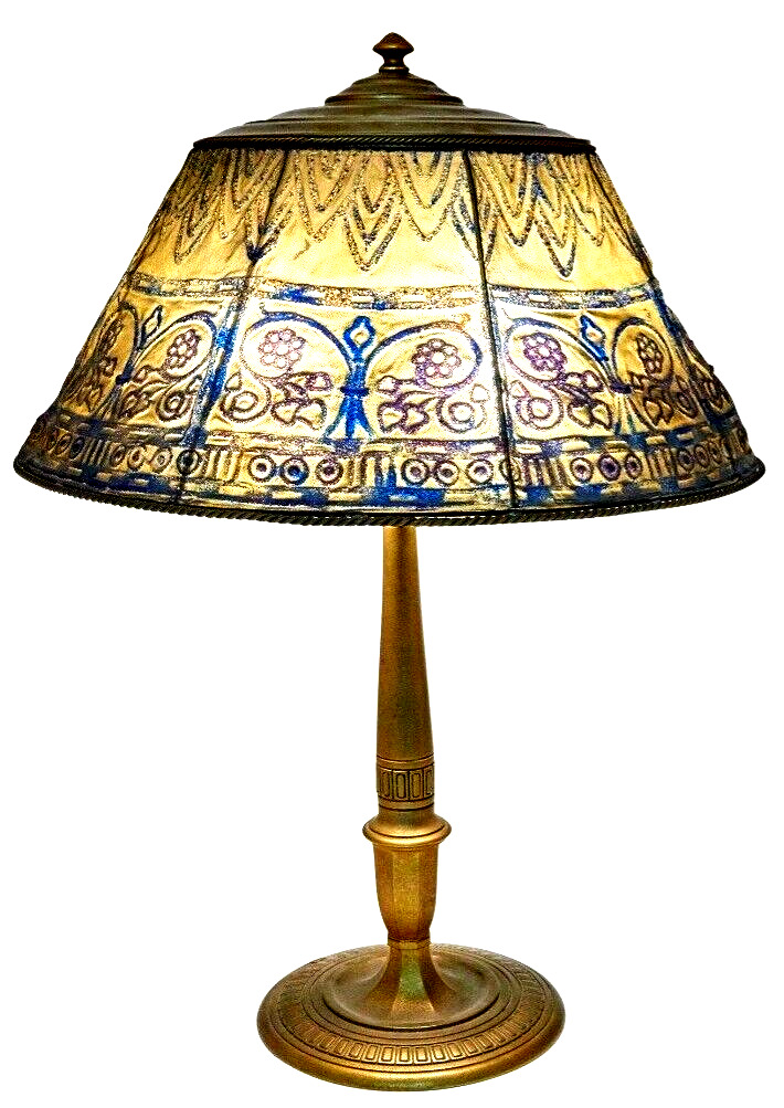 Original Antique Rare Tiffany Studios  Repousse Table Lamp
