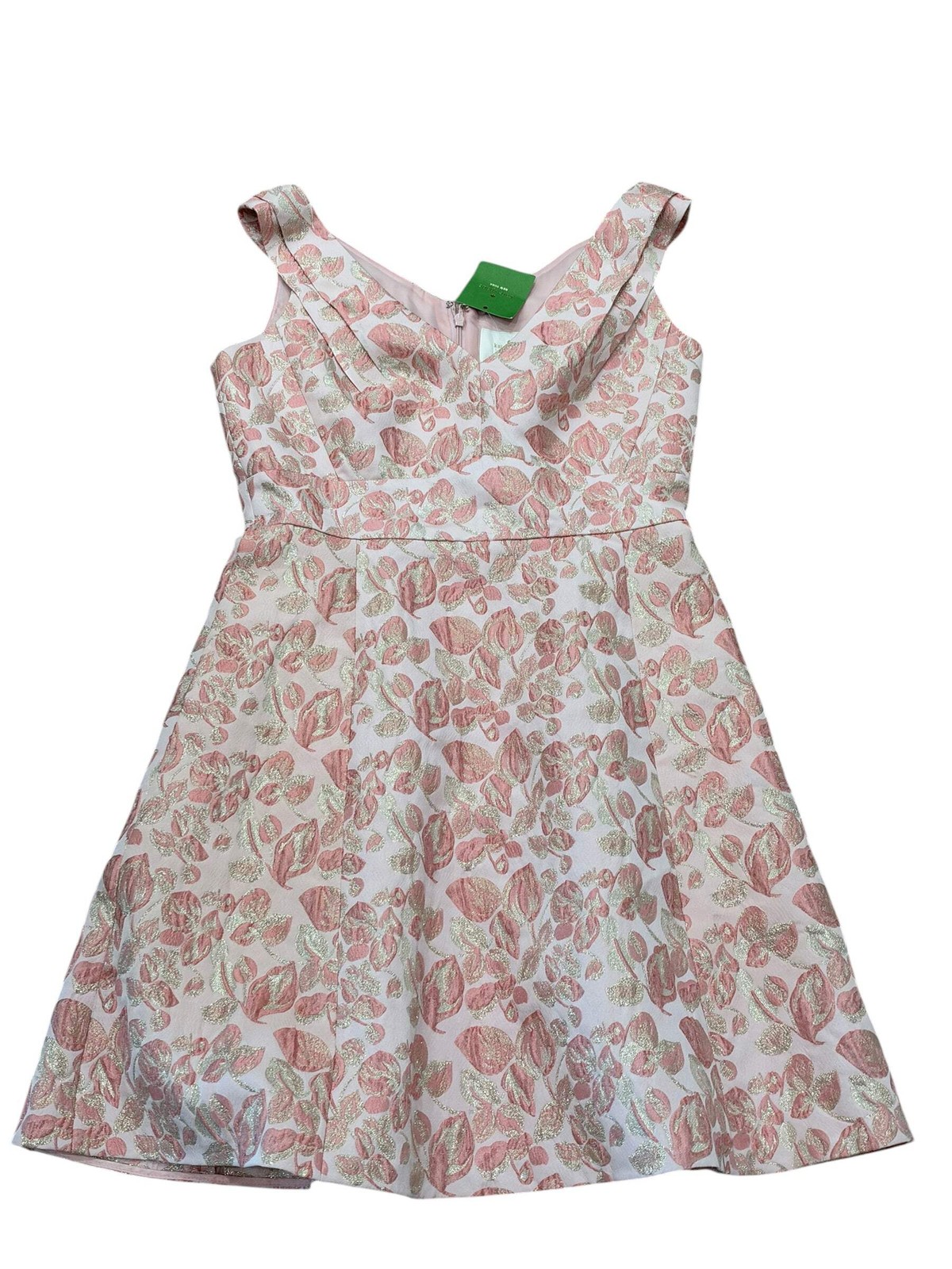 Kate Spade Metallic Jacquard Dress Size 8-Rose Dew Dashing Beauty