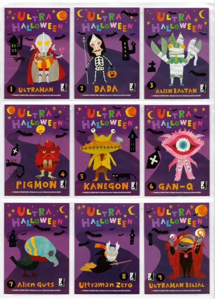 Ultraman Halloween Series. Complete 9- Card Set With Paper Sleeve. RRparks 2024