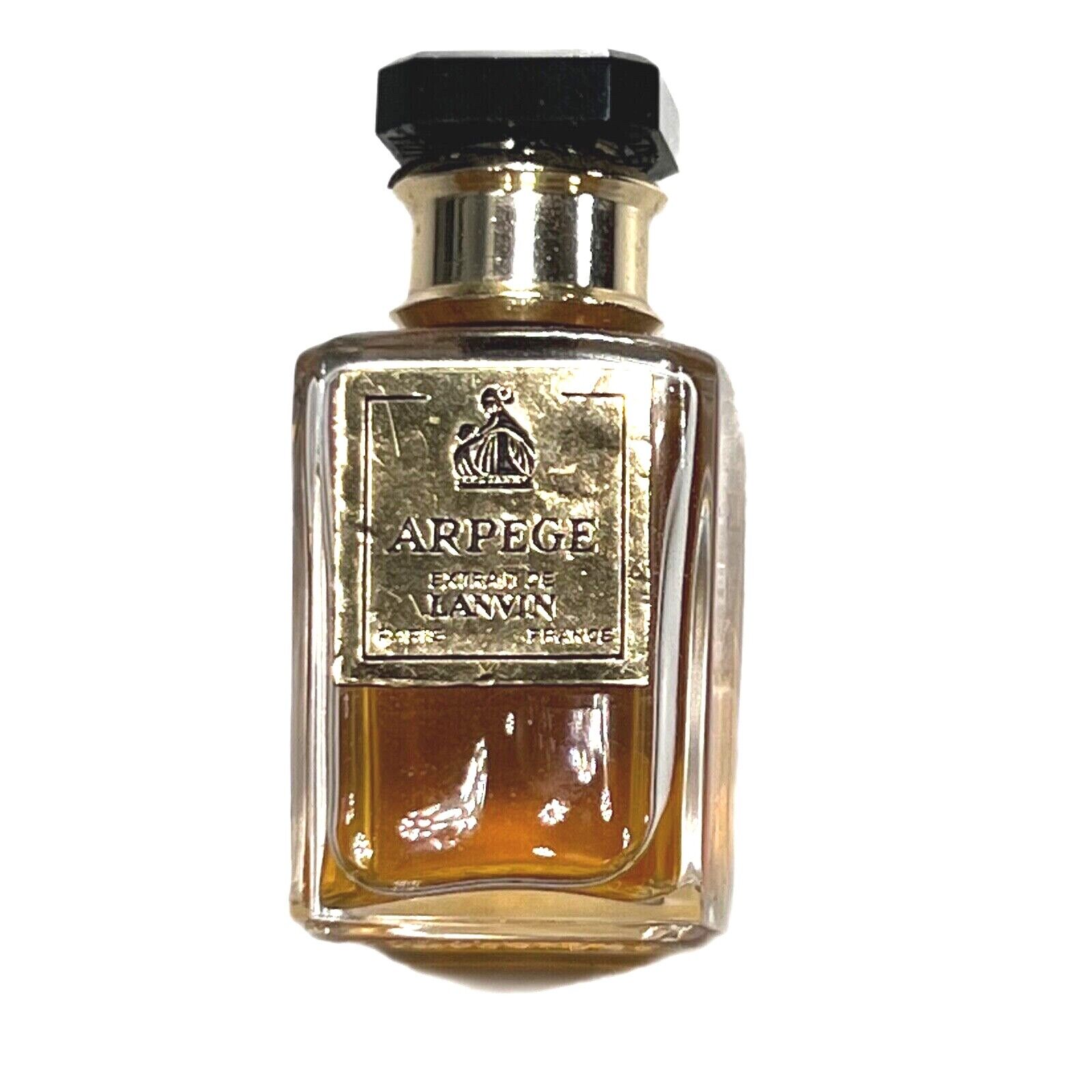 VTG Arpege Extrait de Lanvin Paris Perfume 1/4 oz Glass Bottle Paris France 