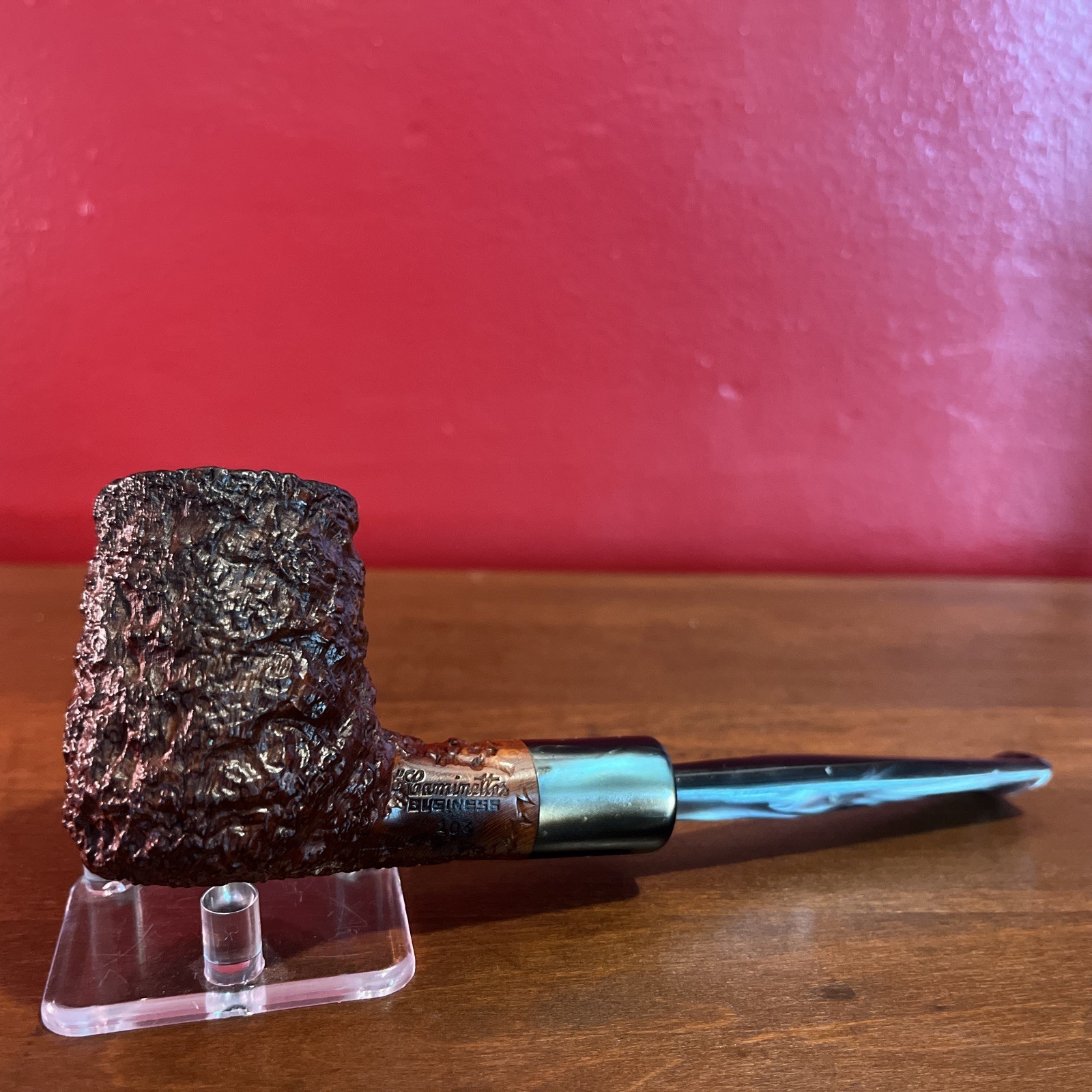 Vintage Itailan Handmade Caminetto Business 103 Estate Pipe
