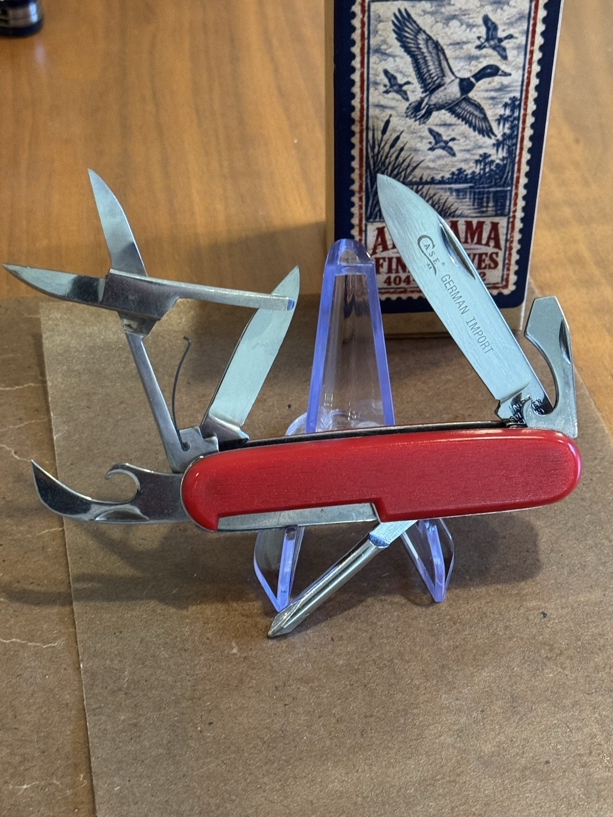 RARE 1979 CASE XX German Import Red Multi-Function Camp Utility Knife 🔥