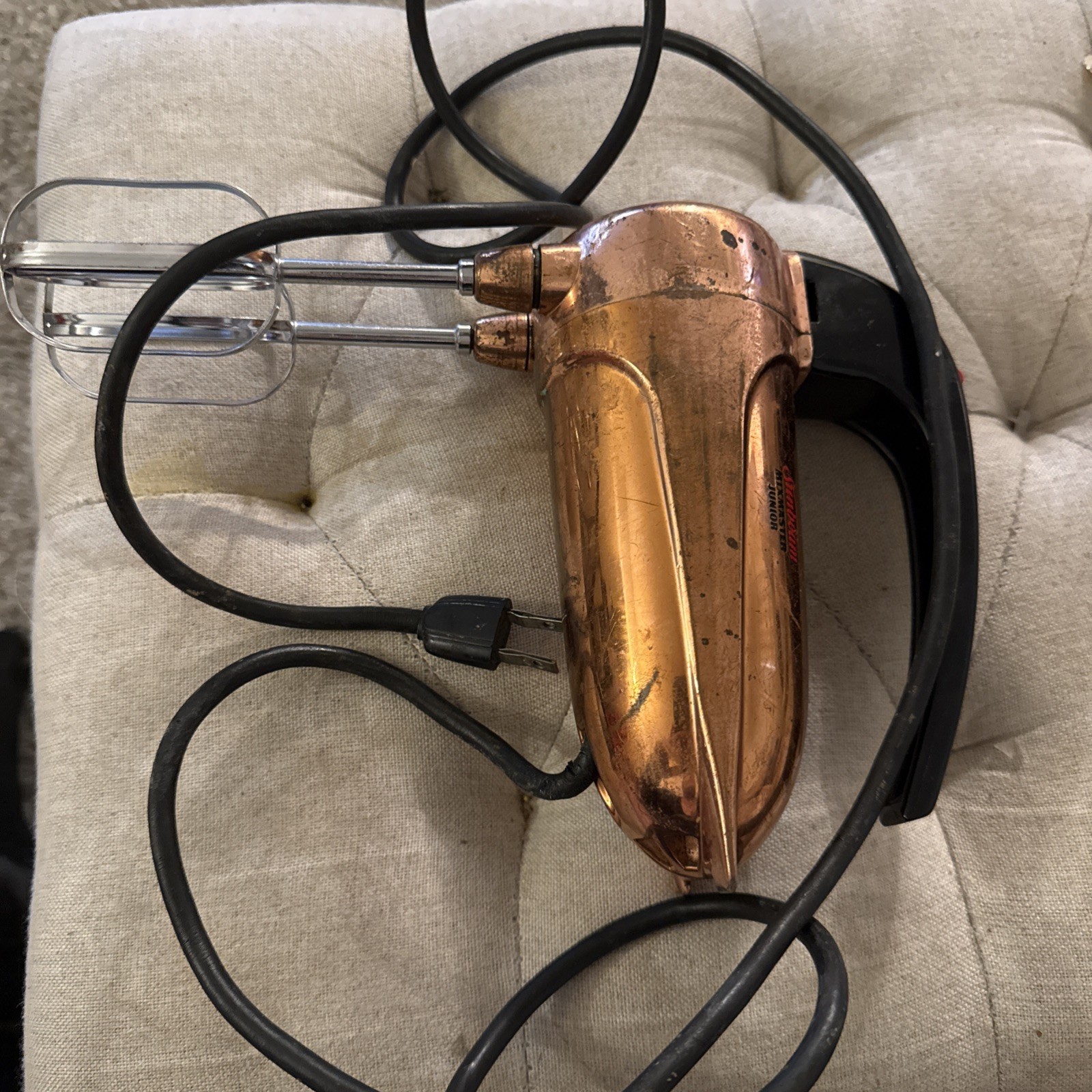 Sunbeam Electric Hand Mixer Mixmaster Junior Chrome JC Atomic Era Space Age USA