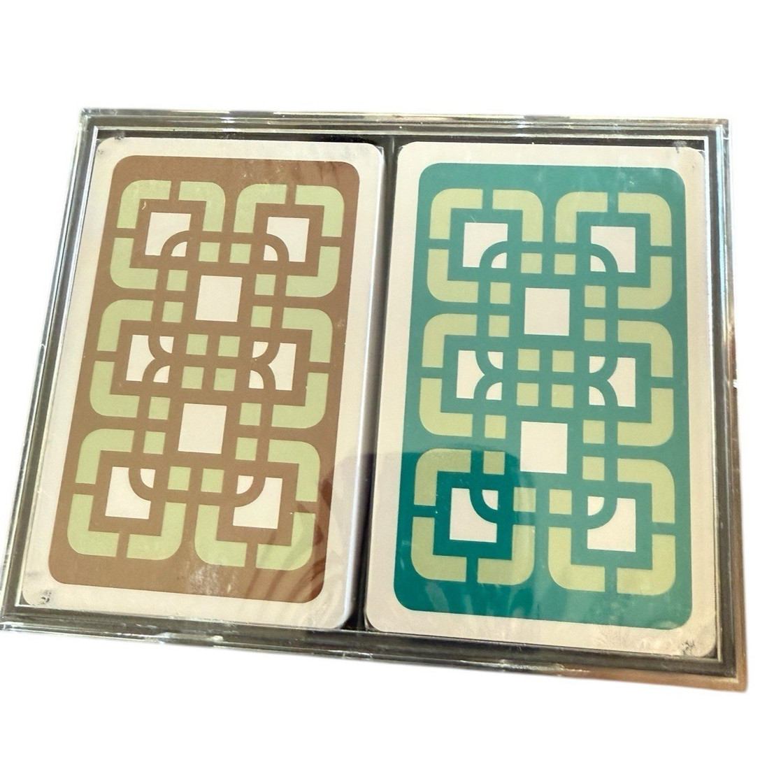 Vintage Baron Barclay Playing Cards Boxed Set of 2 Packs MCM Design Vintage Baron Barclay Playing Cards Boxed Set of 2 Packs MCM Design