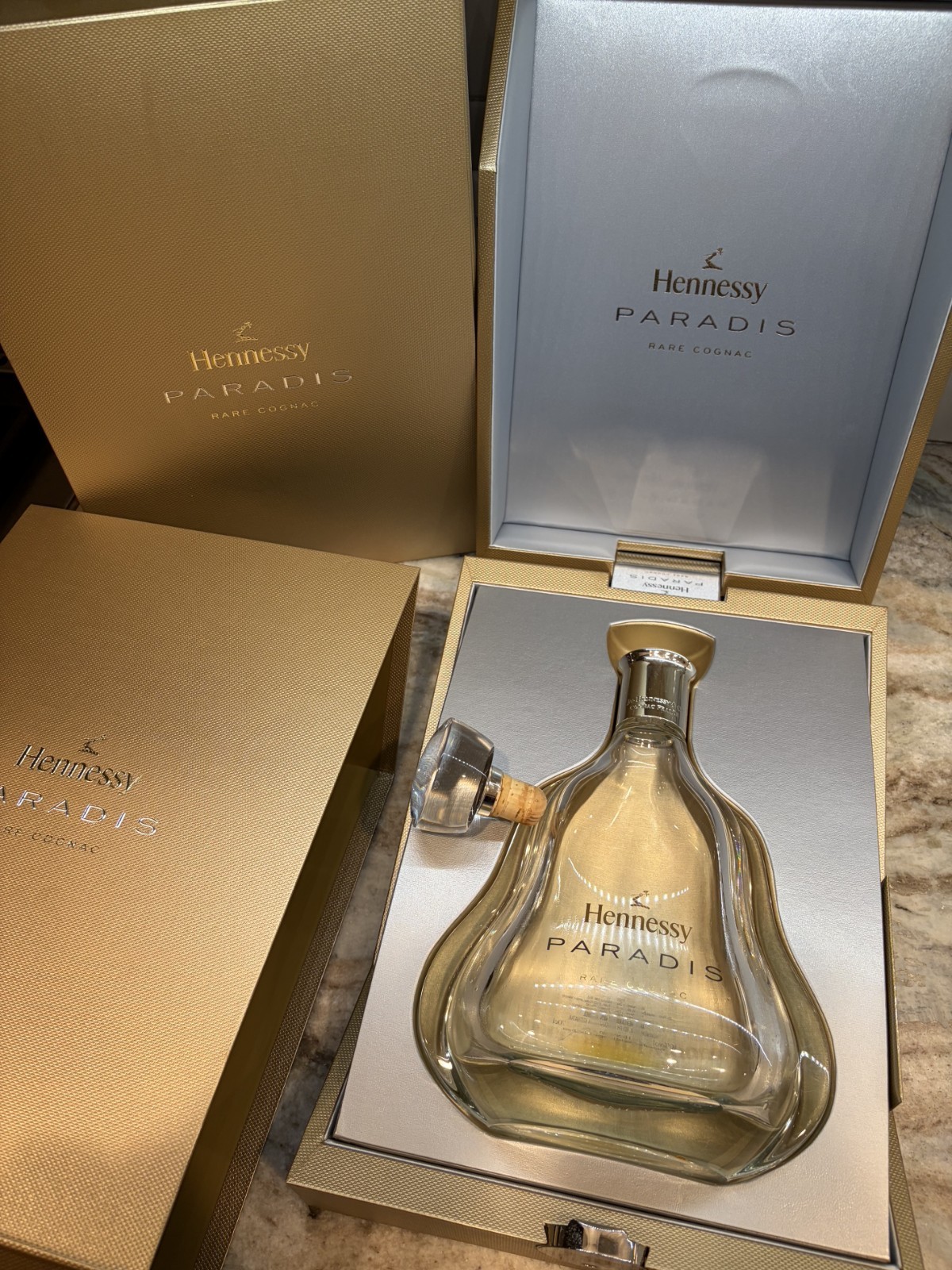 Hennessy Paradis Cognac Crystal Decanter Empty Bottle with Box And Sleeve