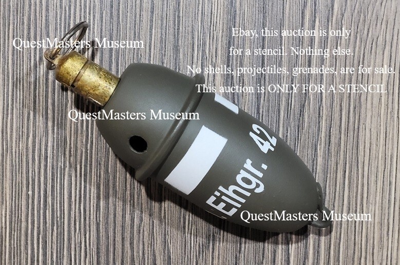 German WWII Hand Grenade 42, Egg, Smoke, Nb. Eihgr., Stencil 071