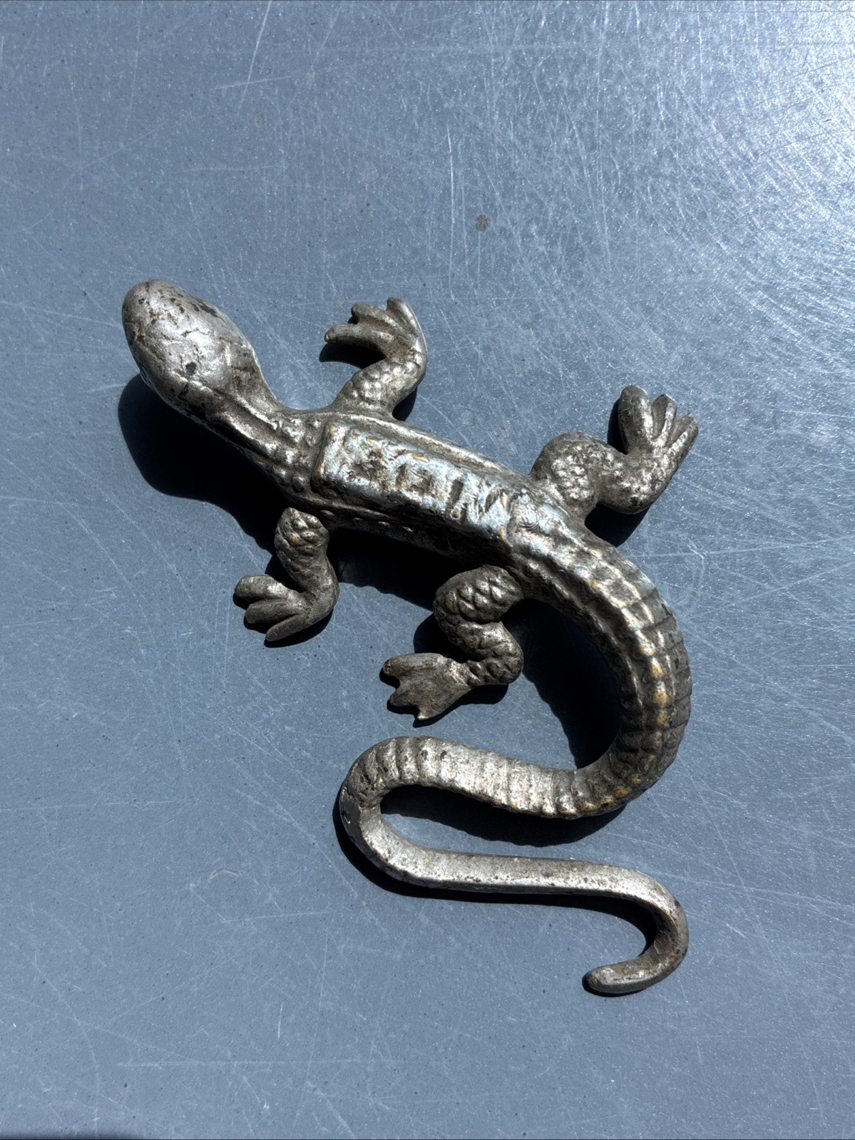 Vintage McKenna Tools Advertising Brass Lizard Paperweight