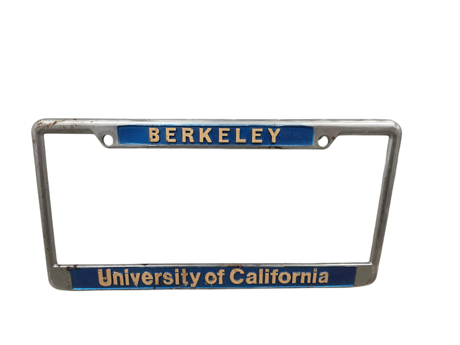 Vintage Metal University of California Berkeley License Plate Frame California