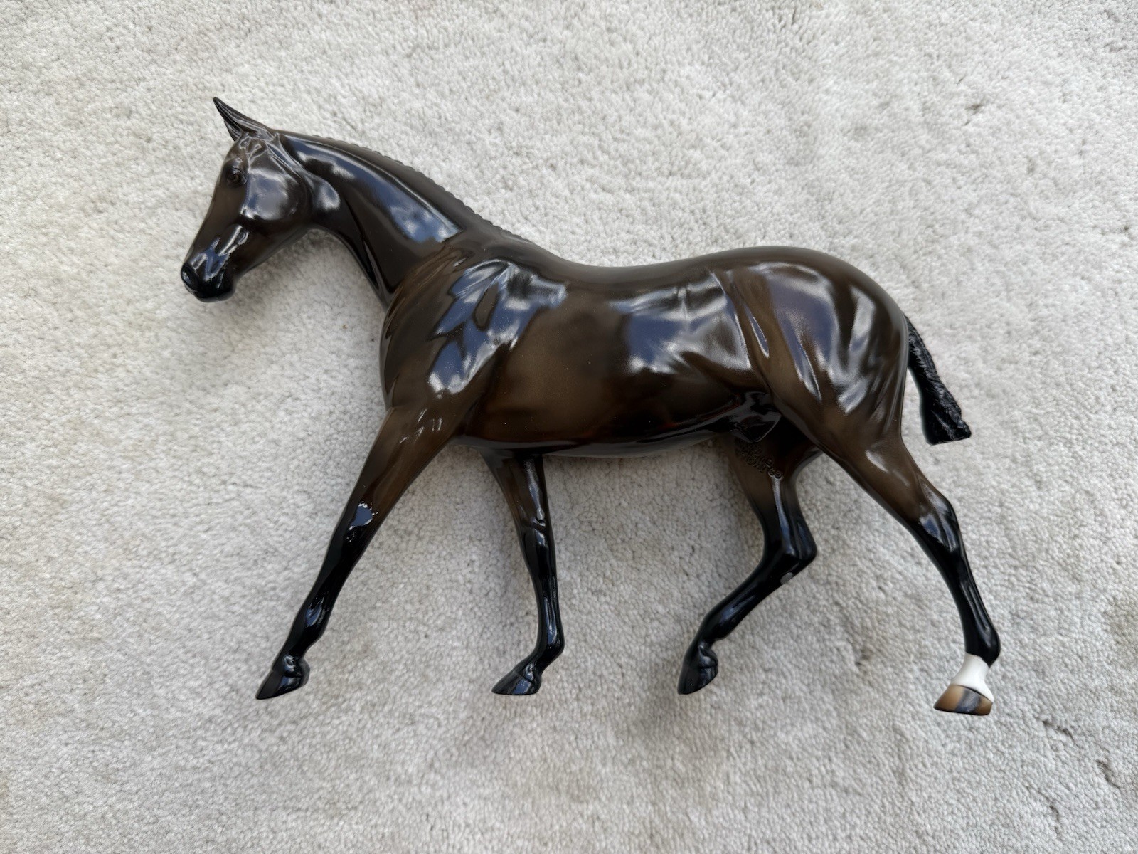 Rare Peter Stone Factory Custom Braided English Pony “Oh Fudge” Glossy Dark Bay