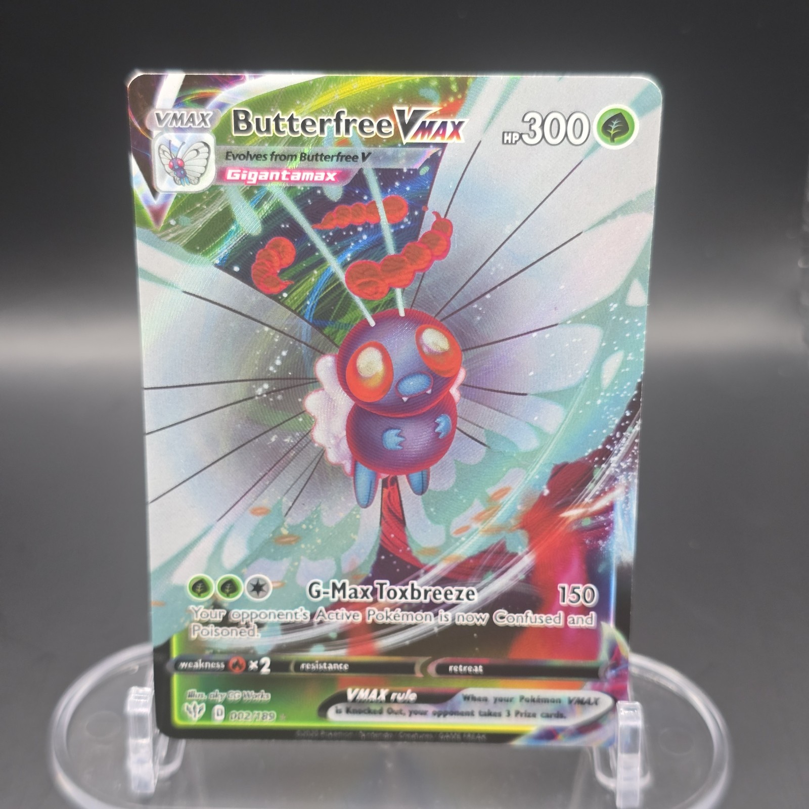 Butterfree VMAX 002/189 Swsh03: Darkness Ablaze Holo