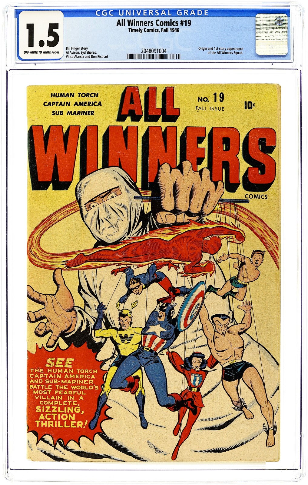 All Winners Comics #19 CGC 1.5 1946 2048091004
