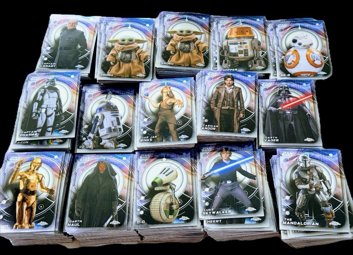 2026 Topps Chrome Star Wars 950+ Card HUGE BULK LOT Base Vader Grogu Luke