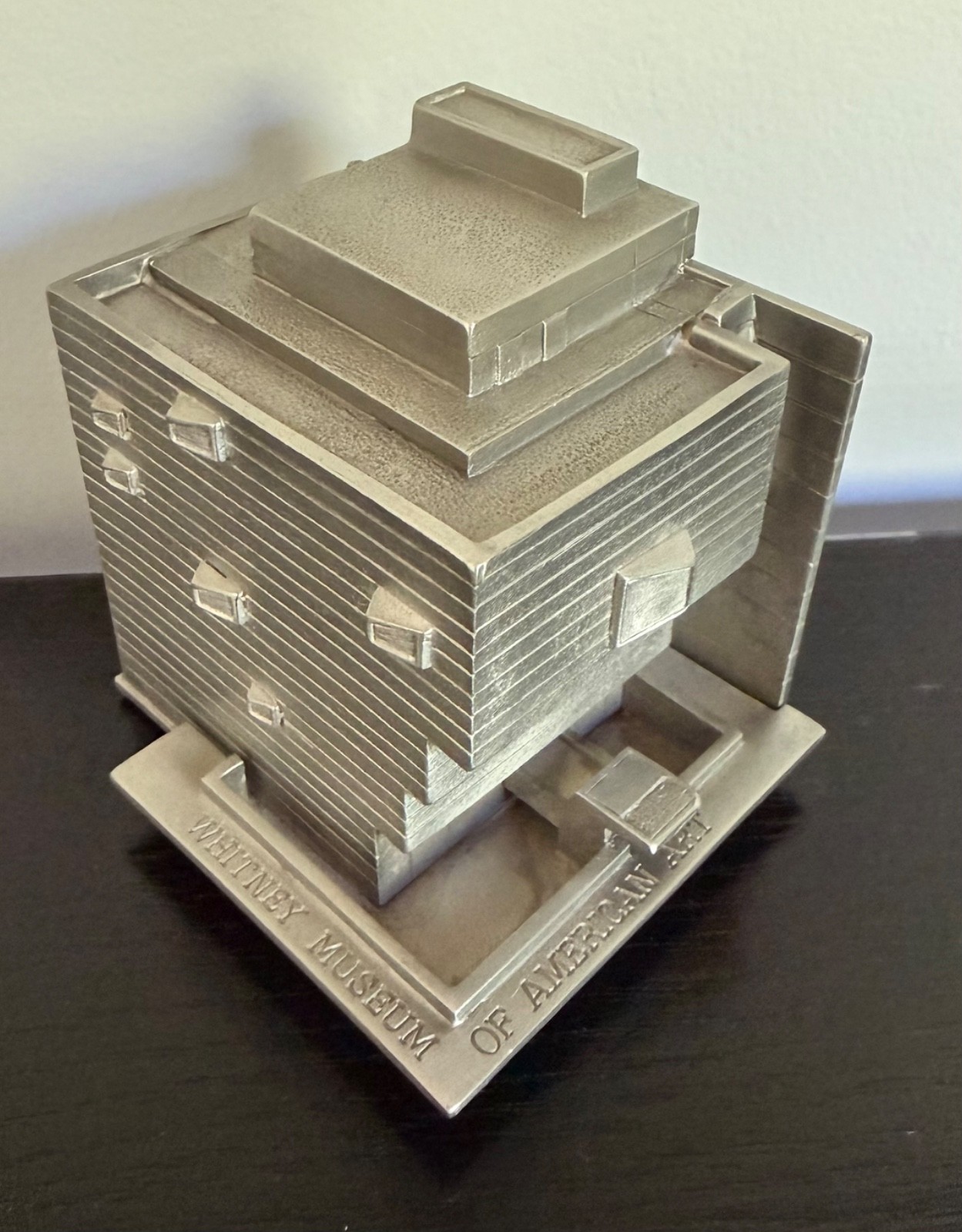 Whitney Museum Miniature Pewter Architectural Model Replica Building New York