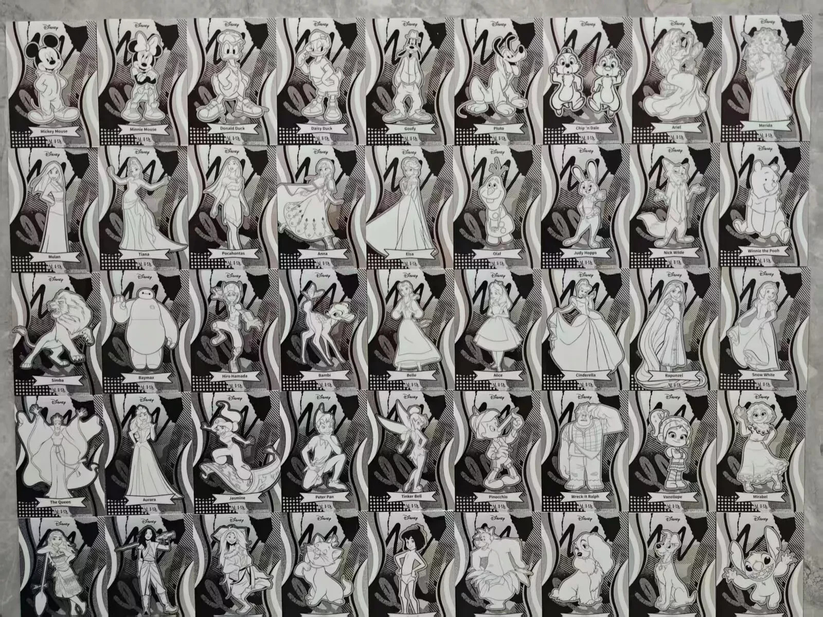Mickey Mouse 2025 Kakawow Aura Disney Card 72 Full Set All Black And White