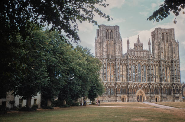 Wells Cathedral View from Cathedral Green of the west front of Wel- 1960 Photo