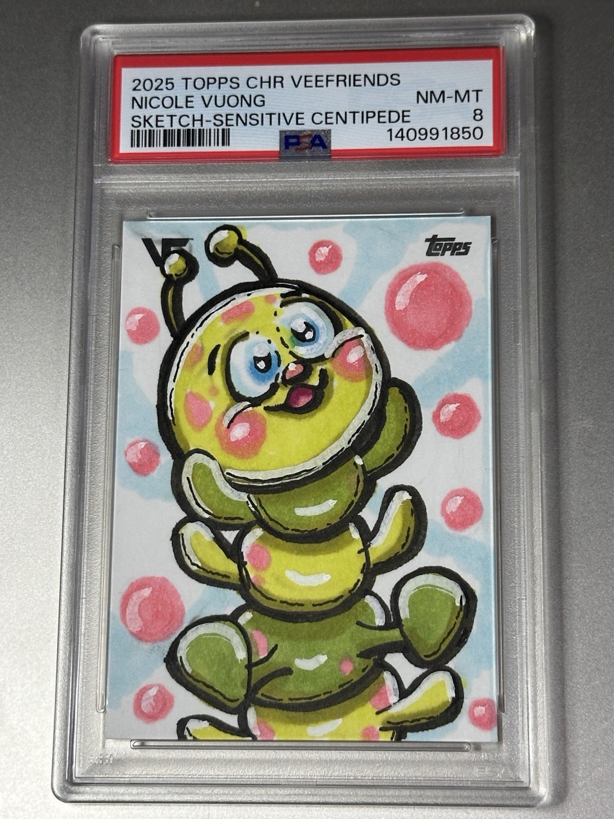2025 Topps Chrome VeeFriends - Sketch Card 1/1 Sensitive Centipede Nicole Vuong 2025 Topps Chrome VeeFriends - Sketch Card 1/1 Sensitive Centipede Nicole Vuong