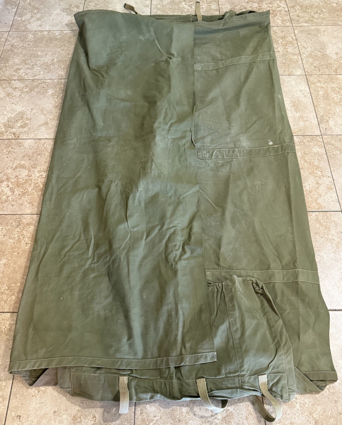 ORIGINAL 1943 WWII US ARMY OFFICER Canvas M1935 BEDDING ROLL CARTER BROS