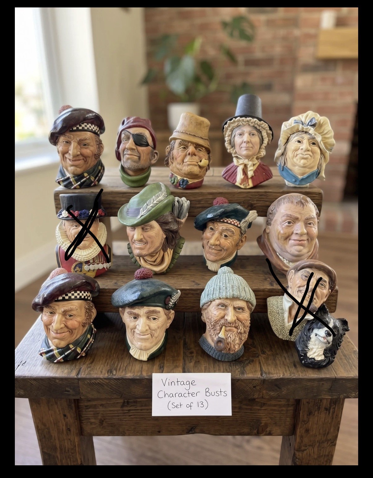 Please READ first Vintage Bossons Chalkware Character Wall Heads 