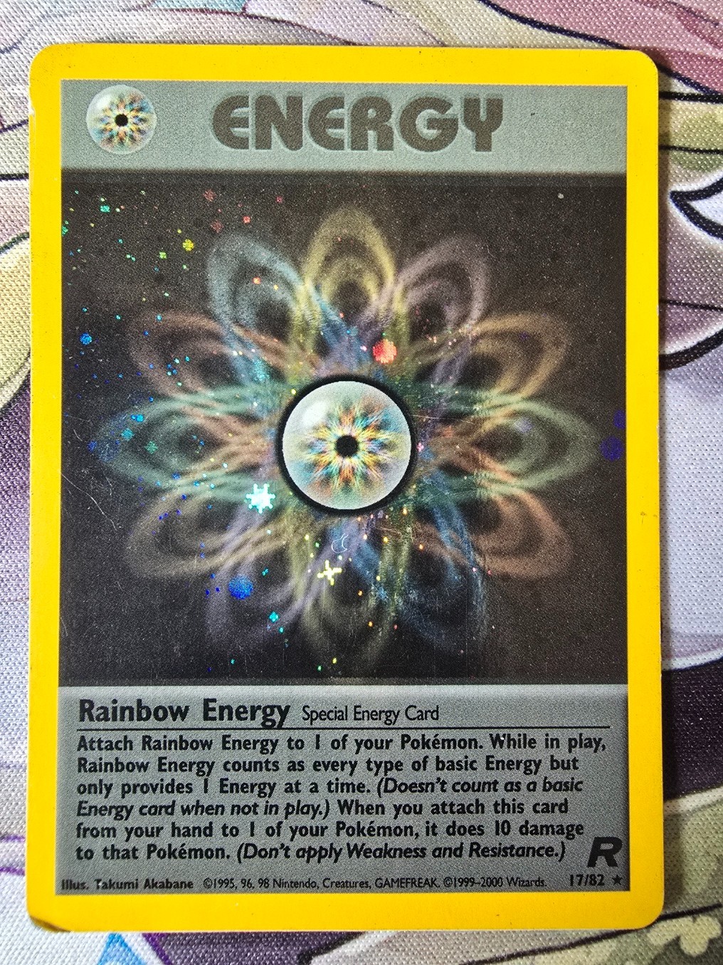 Rainbow Energy 17/82 Team Rocket Holo SWIRL
