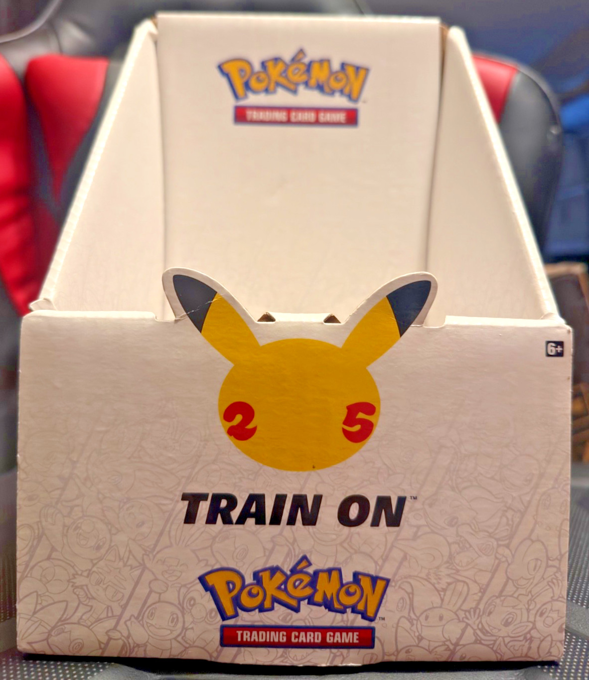 RARE Pokemon: 25th Anniversary Pikachu Logo empty Display Box TCG