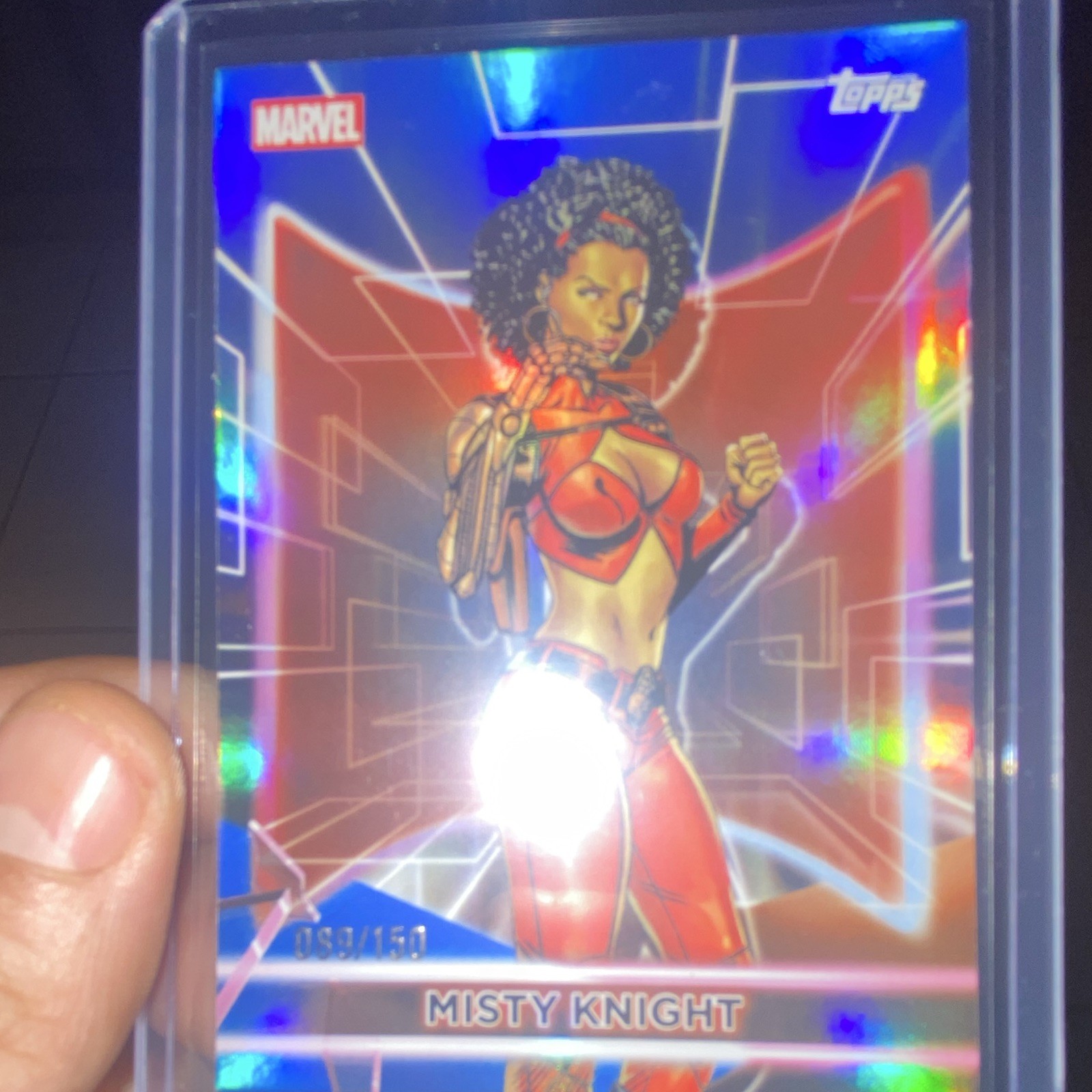 Topps 2026 Neon Marvel Misty Knight Serial Numbered 058/150