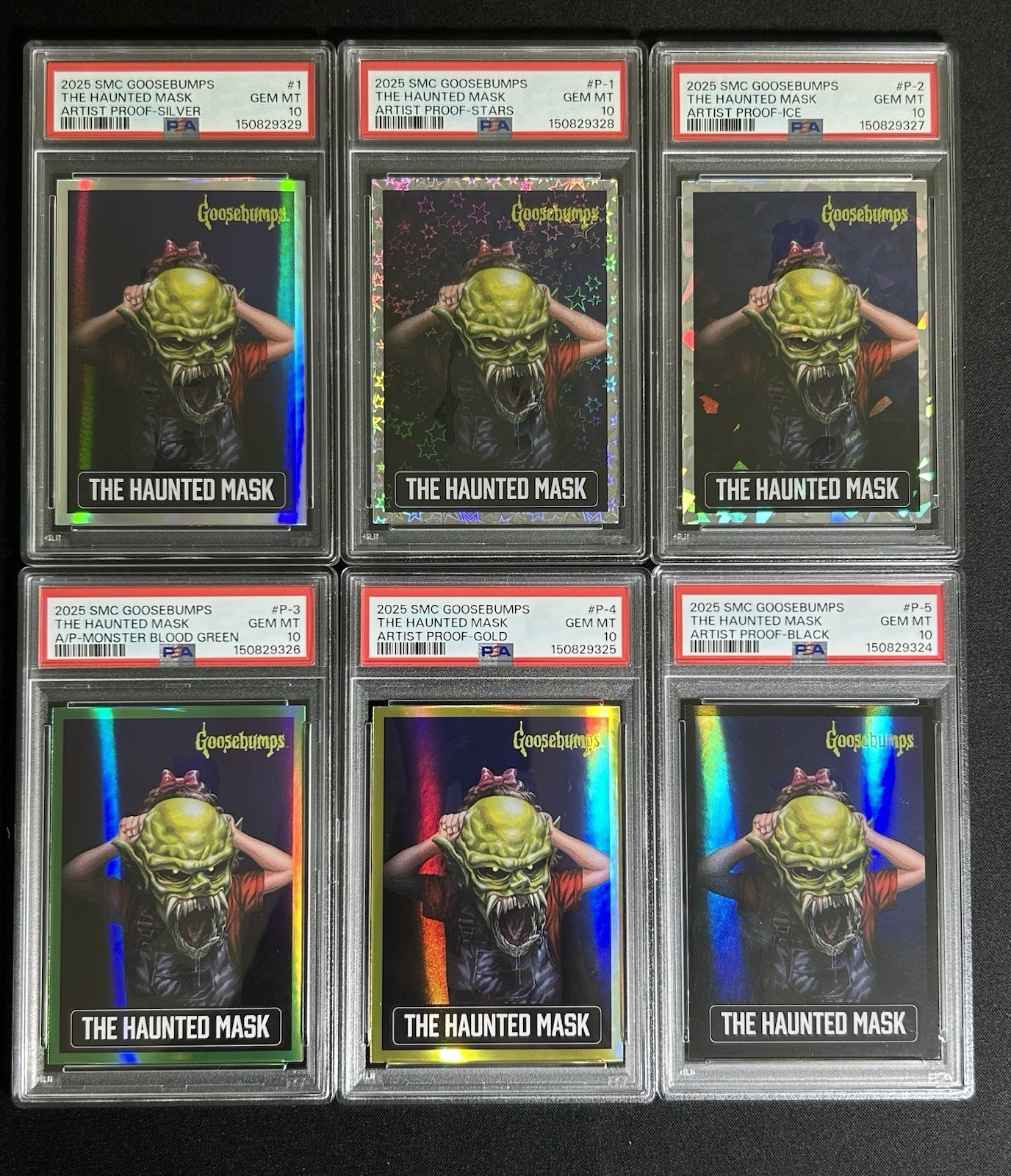 2025 SMC GOOSEBUMPS The Haunted Mask Artist Proofs Rainbow Set - ALL PSA 10