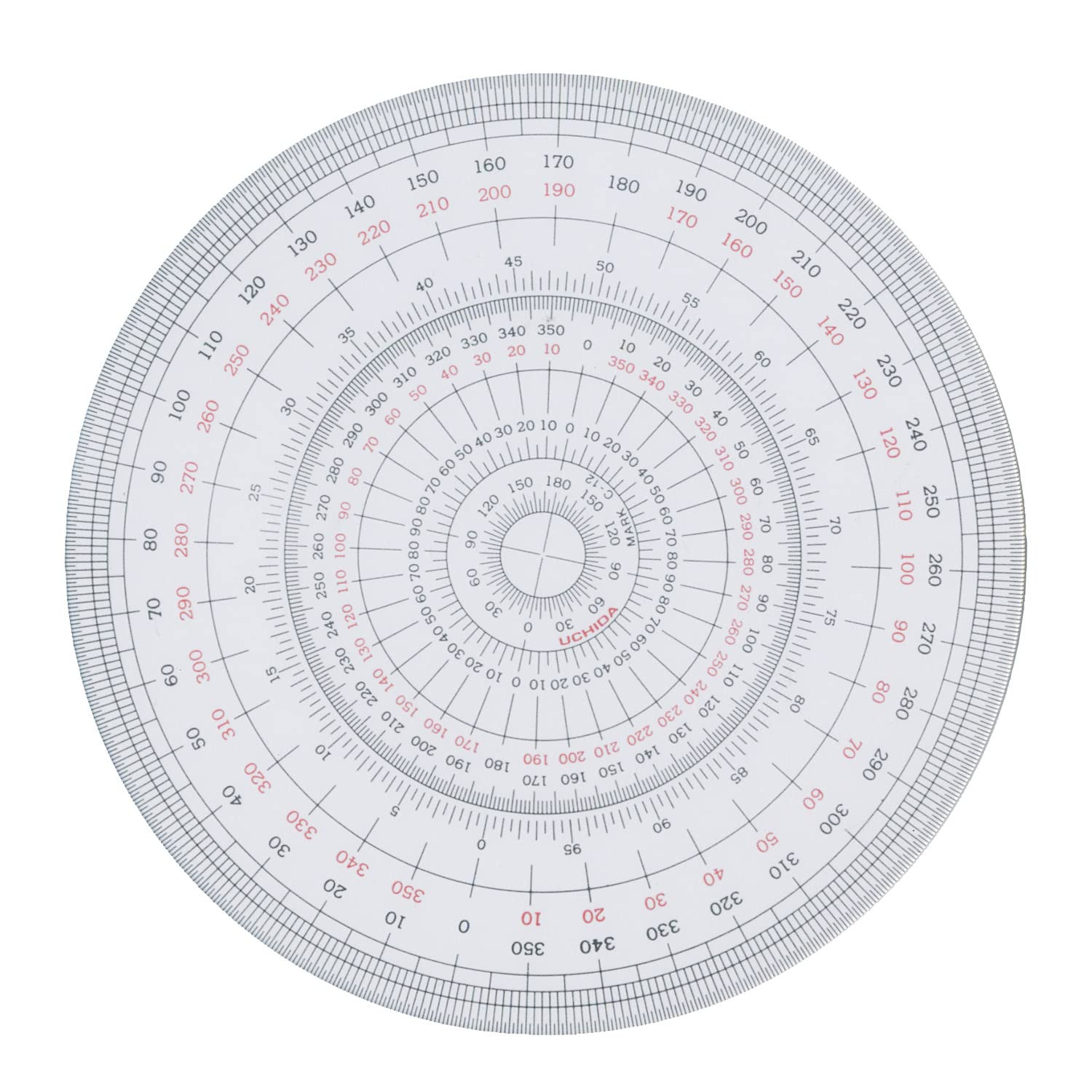 Uchida Drafting Instrument 1-822-0000 Uchida Total Circular Protractor, 4.7 Inch