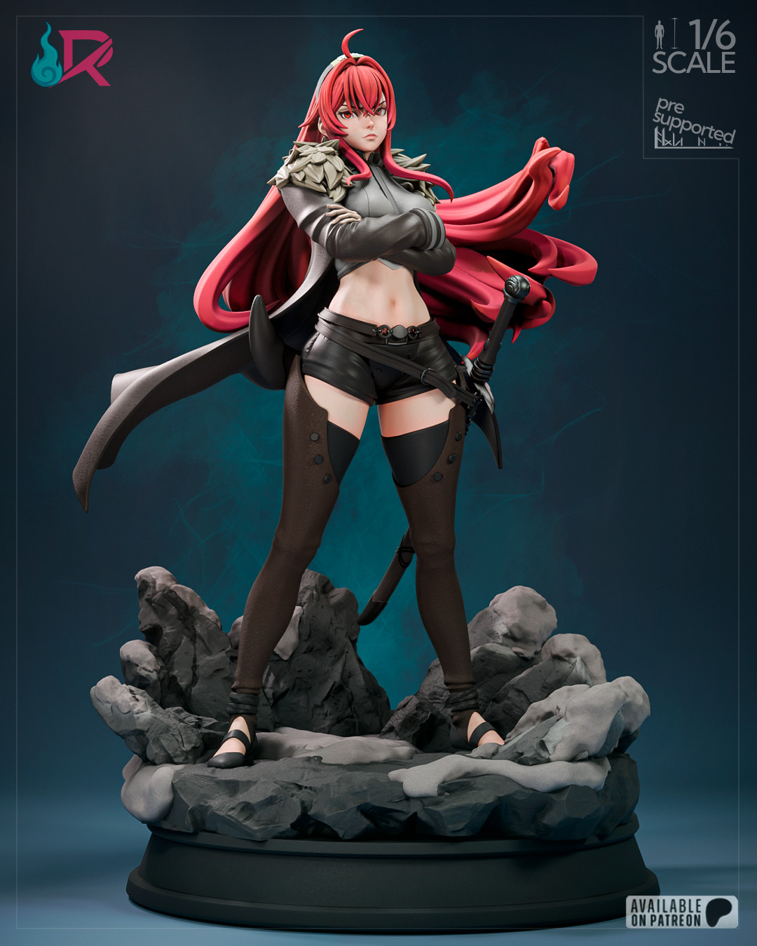 1:6 Eris Boreas Greyrat Mushoku Tensei Fan Art UNPAINTED Resin Garage Kit