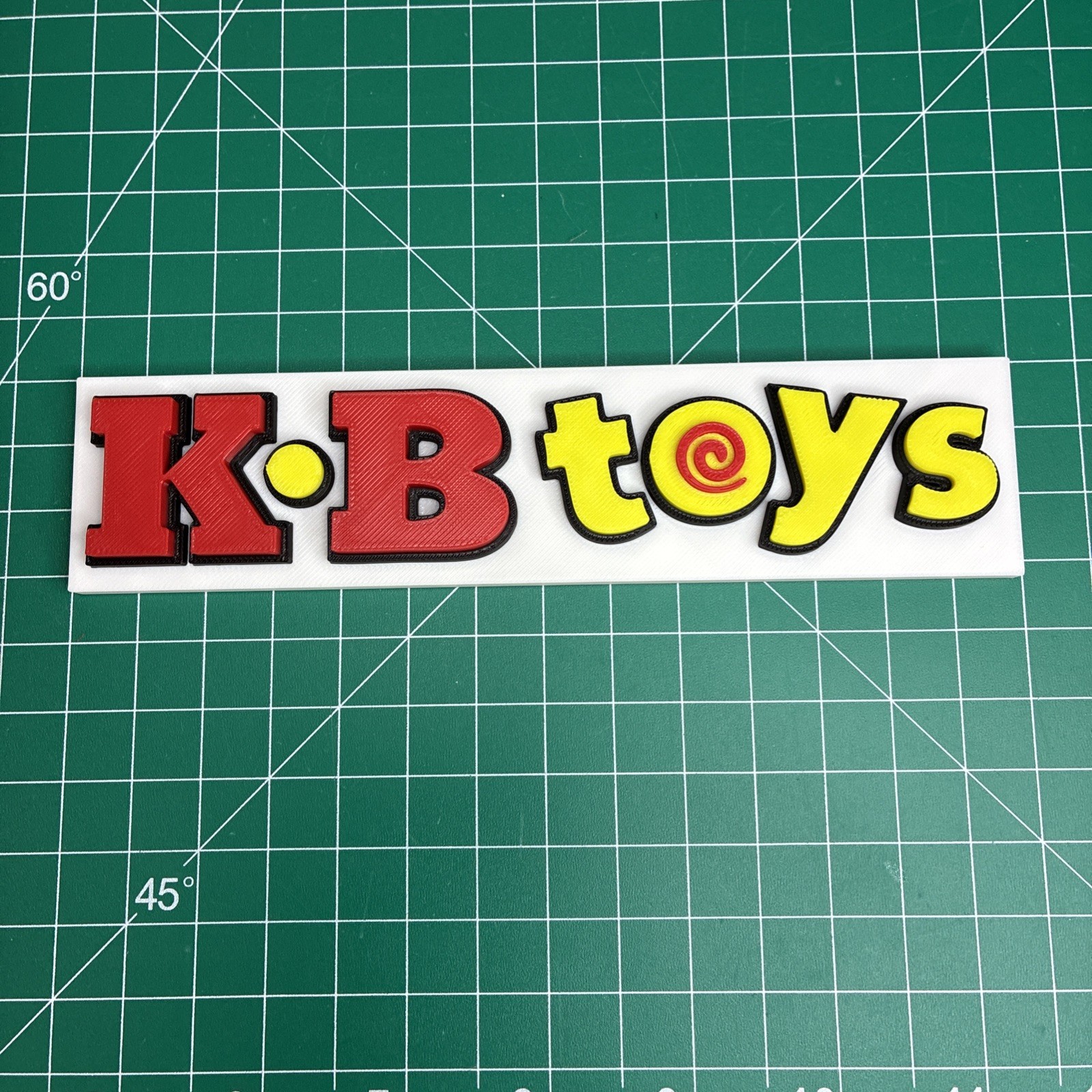 3D Printed K B Toys Wall Logo Sign Fan Art Display KB Kaybee Toy Store