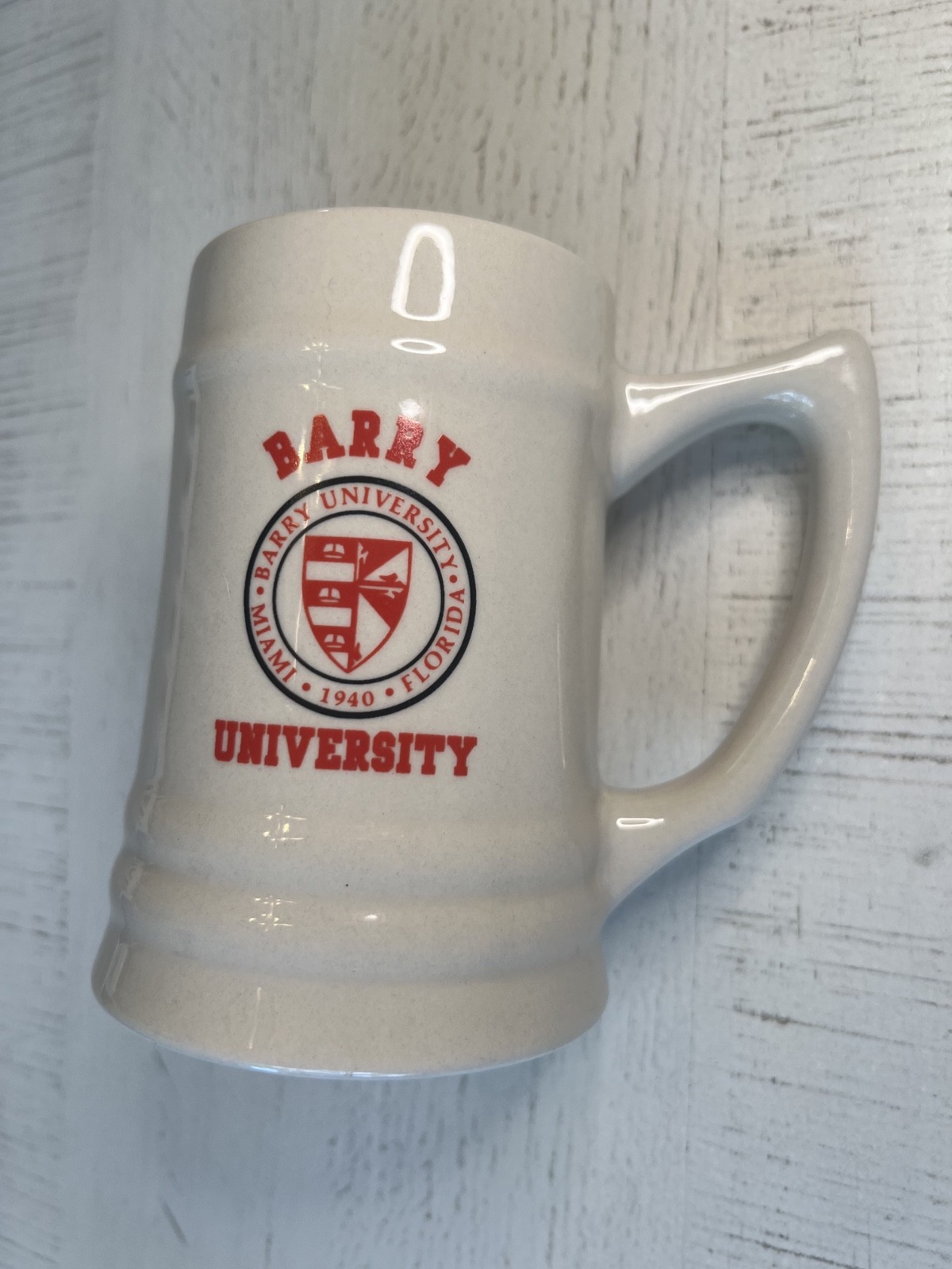 Vintage Barry University Ceramic Tankard Mug