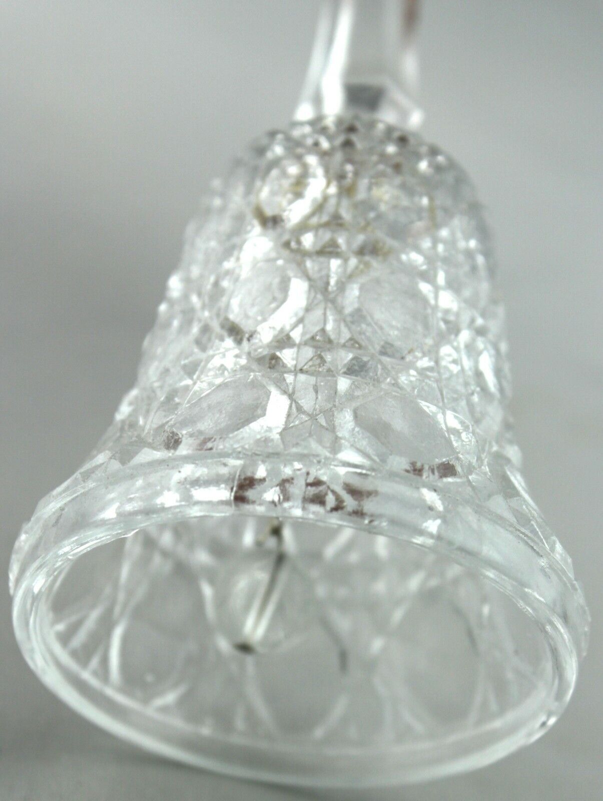 New Vintage Lead Crystal Glass Dinner Bell  